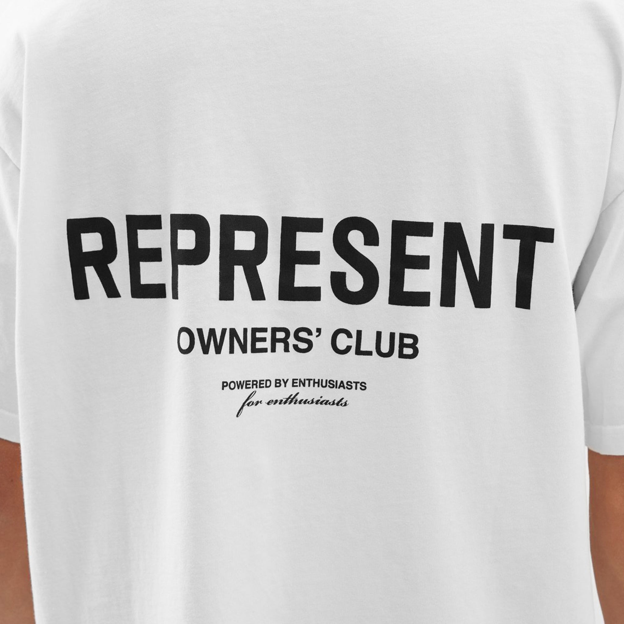 Logo view of Represent Owners Club White T Shirt M05149-01