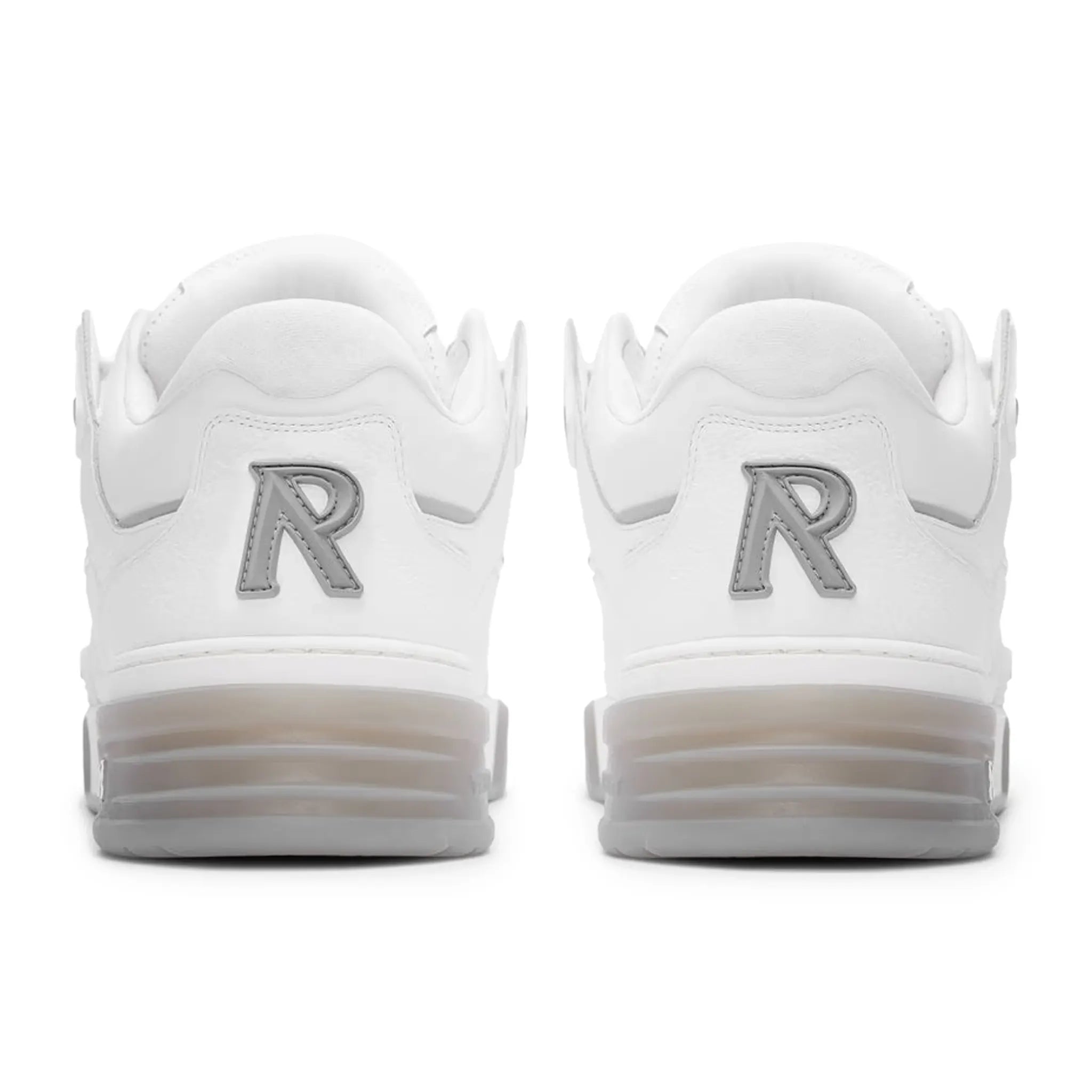 Back view of Represent Studio White Grey Trainers MF9007-37