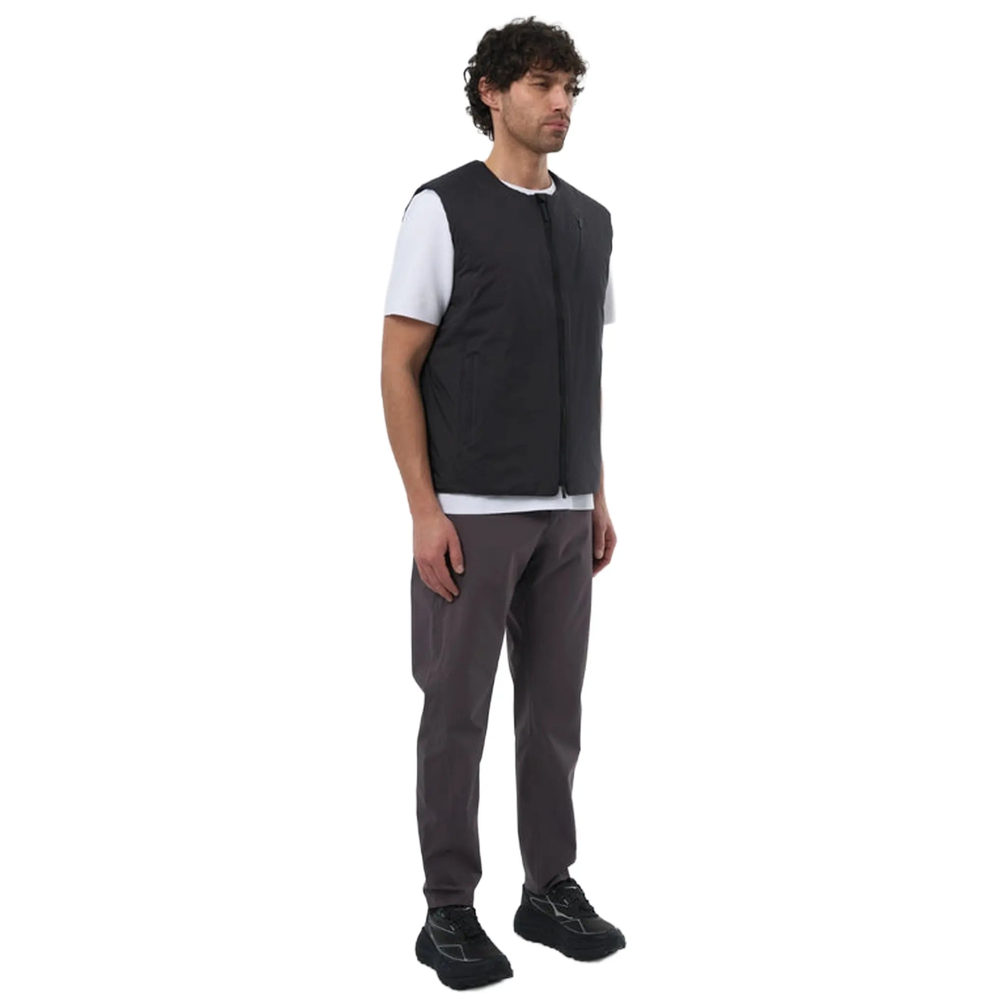 Front Side View of Reprimo Axion Tech White T-Shirt