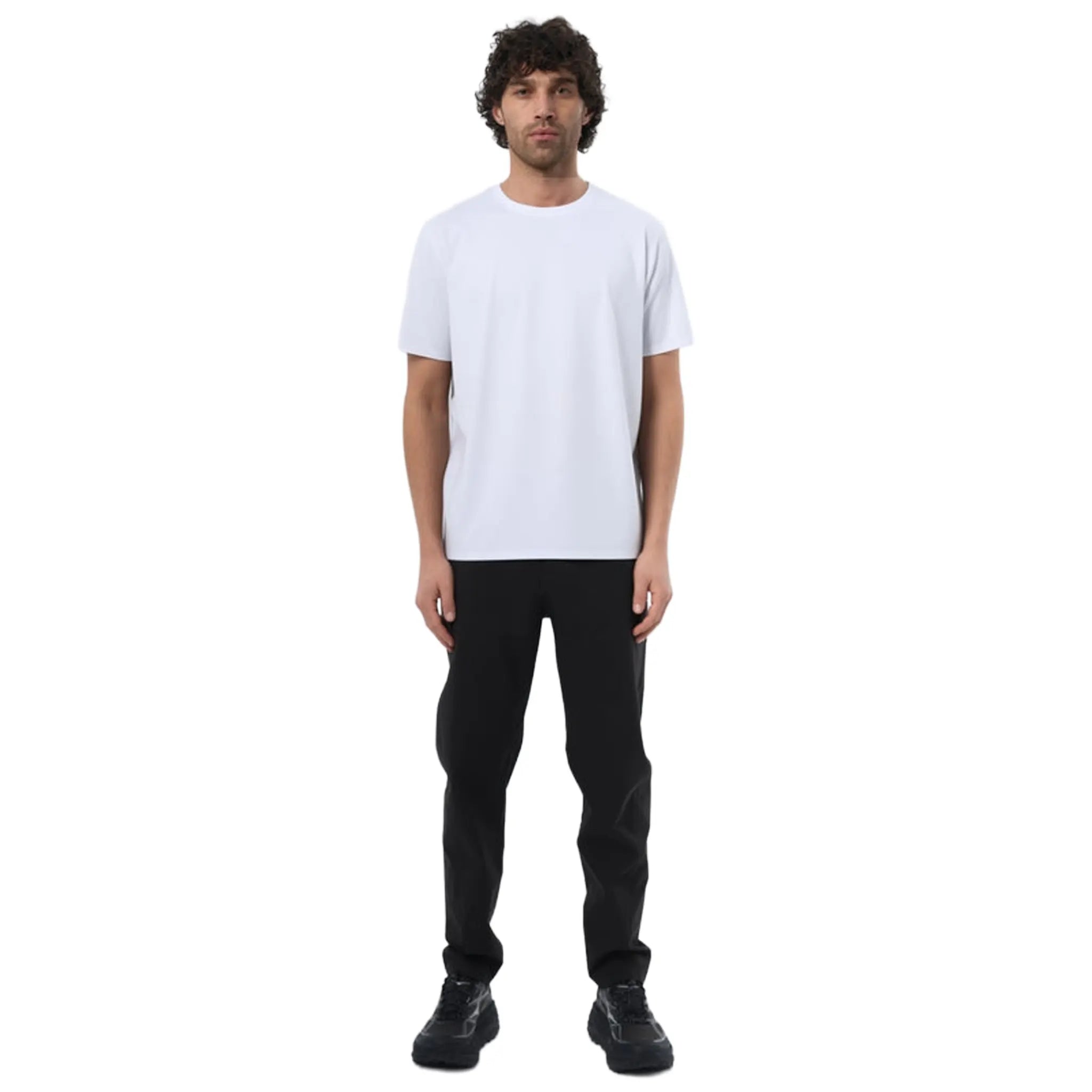 Front View of Reprimo Axion Tech White T-Shirt