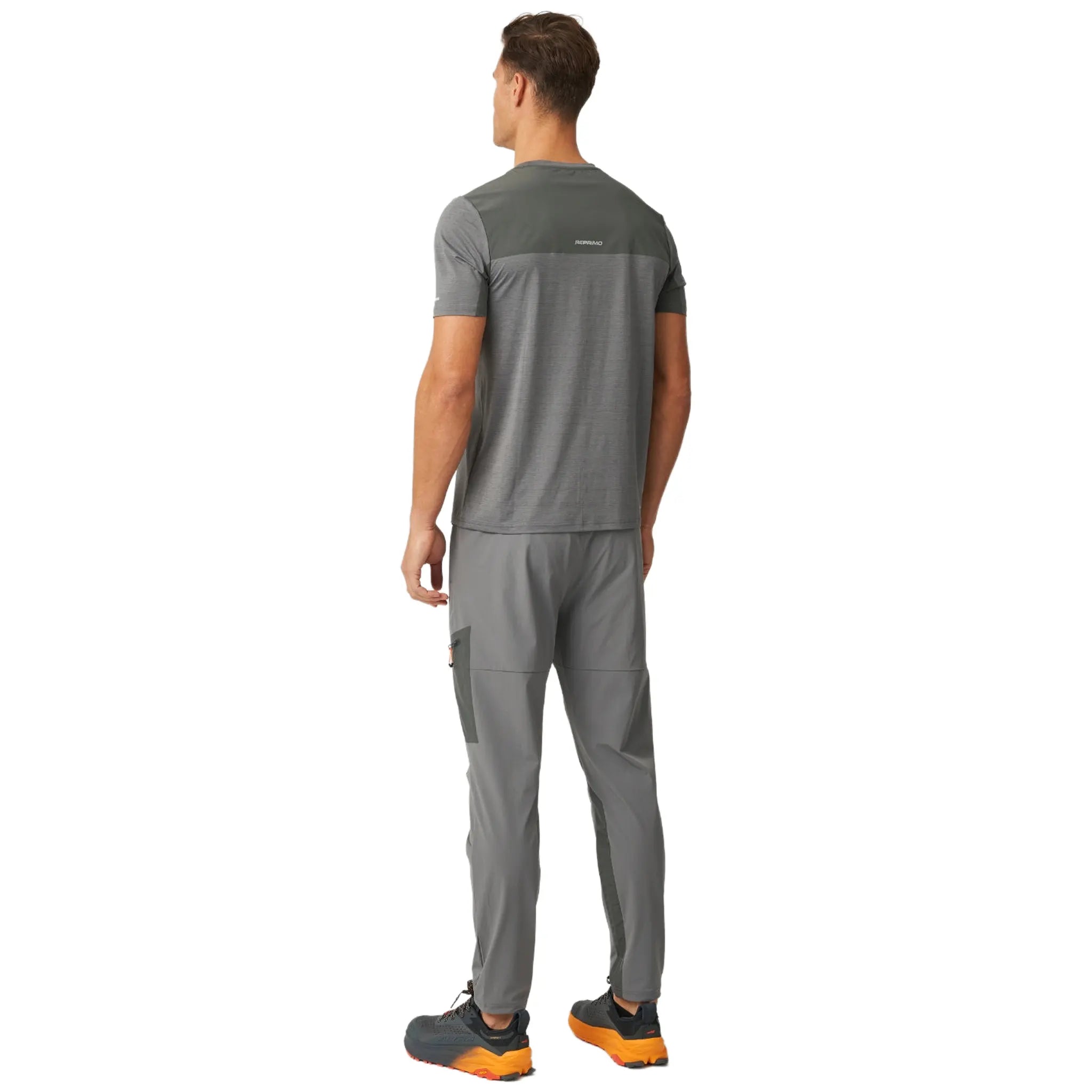 Back View of Reprimo Cell Charcoal Slate Track Pants REP254-249