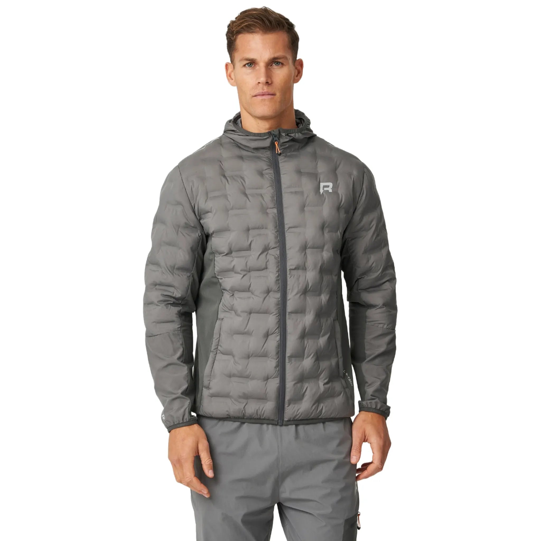 Front View of Reprimo Cell Hybrid Charcoal Slate Jacket REP254-245
