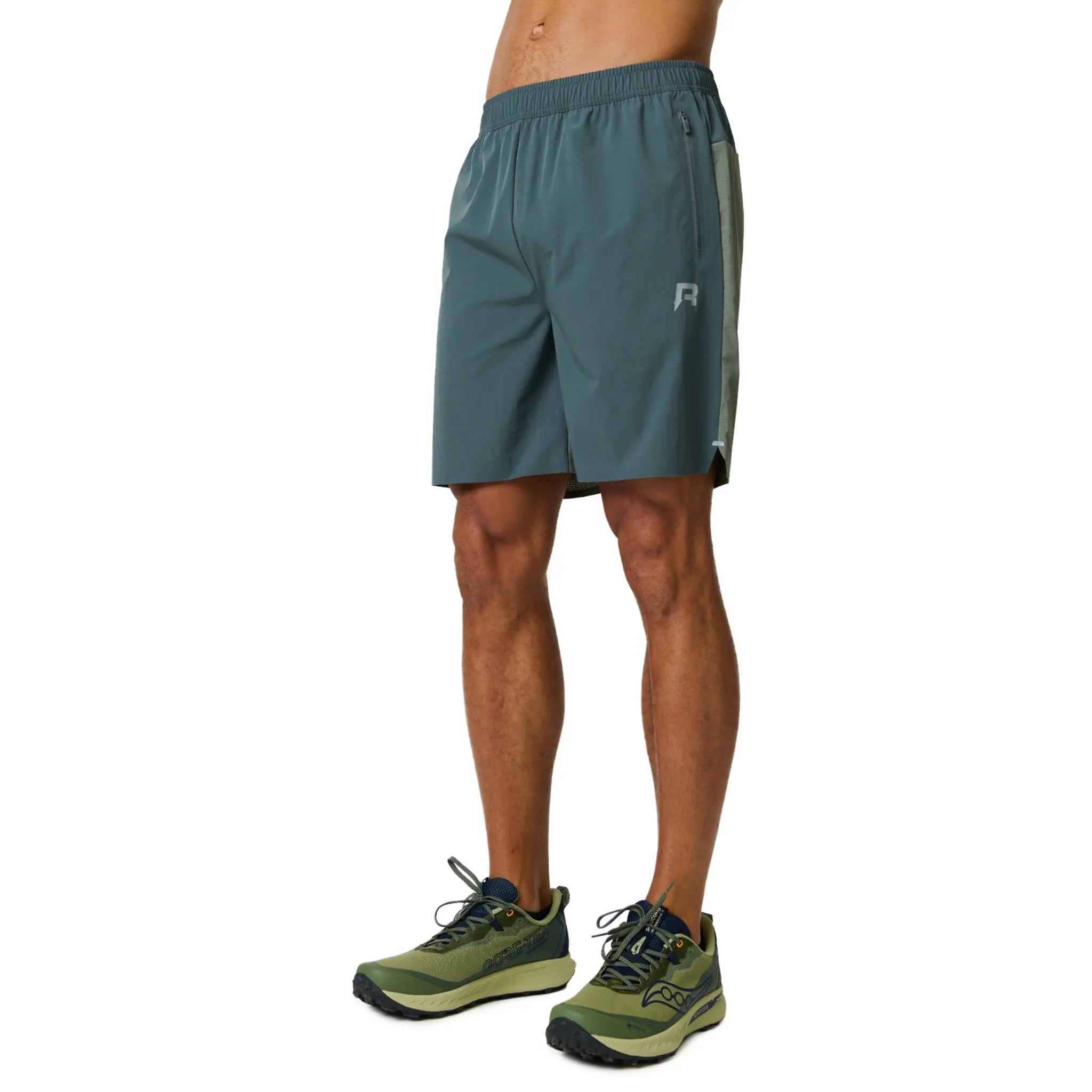 Front View of Reprimo Clima Dark Moss Khaki Shorts REP261-120