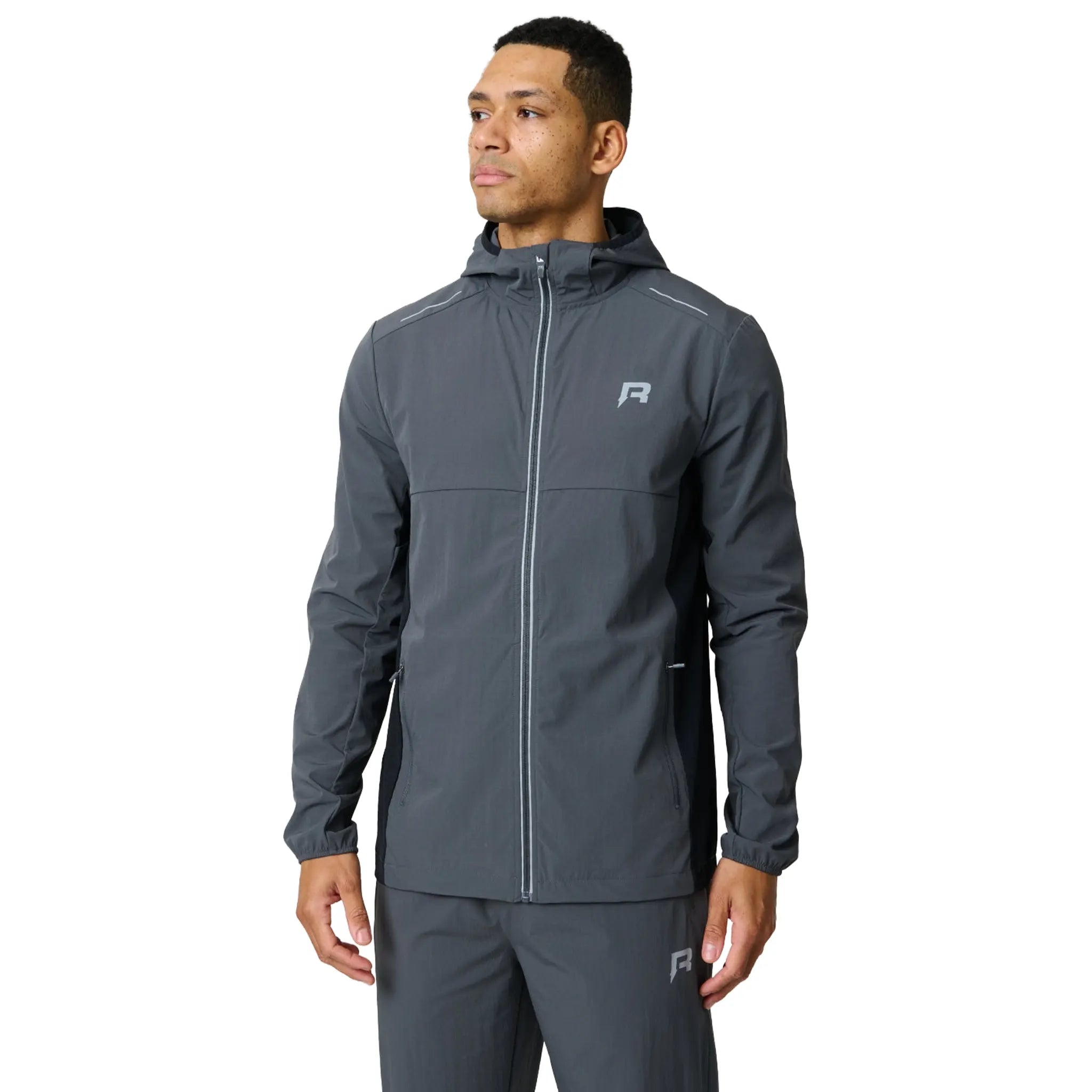Front View of Reprimo Clima Shell Slate Obsidian Jacket REP261-102