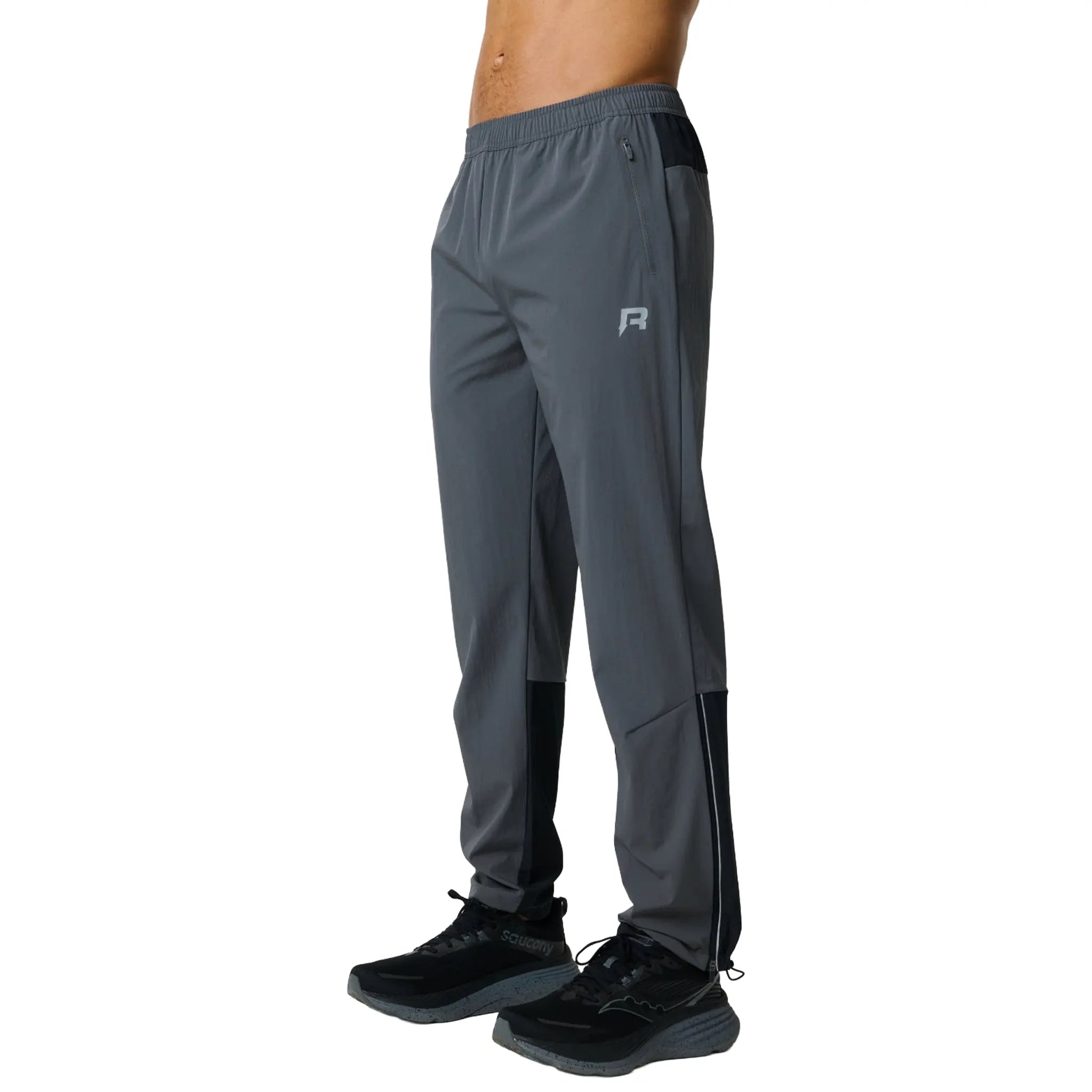 Front Side View of Reprimo Clima Slate Obsidian Track Pants REP261-109