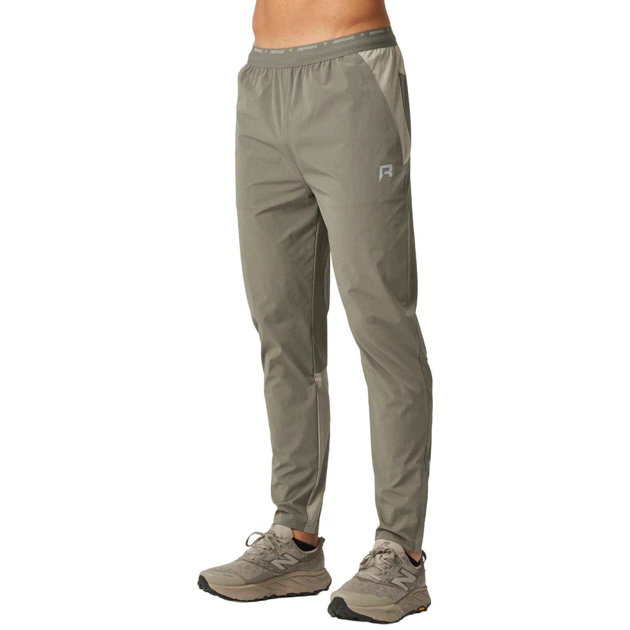Front View of Reprimo Flight Khaki Sand Track Pants