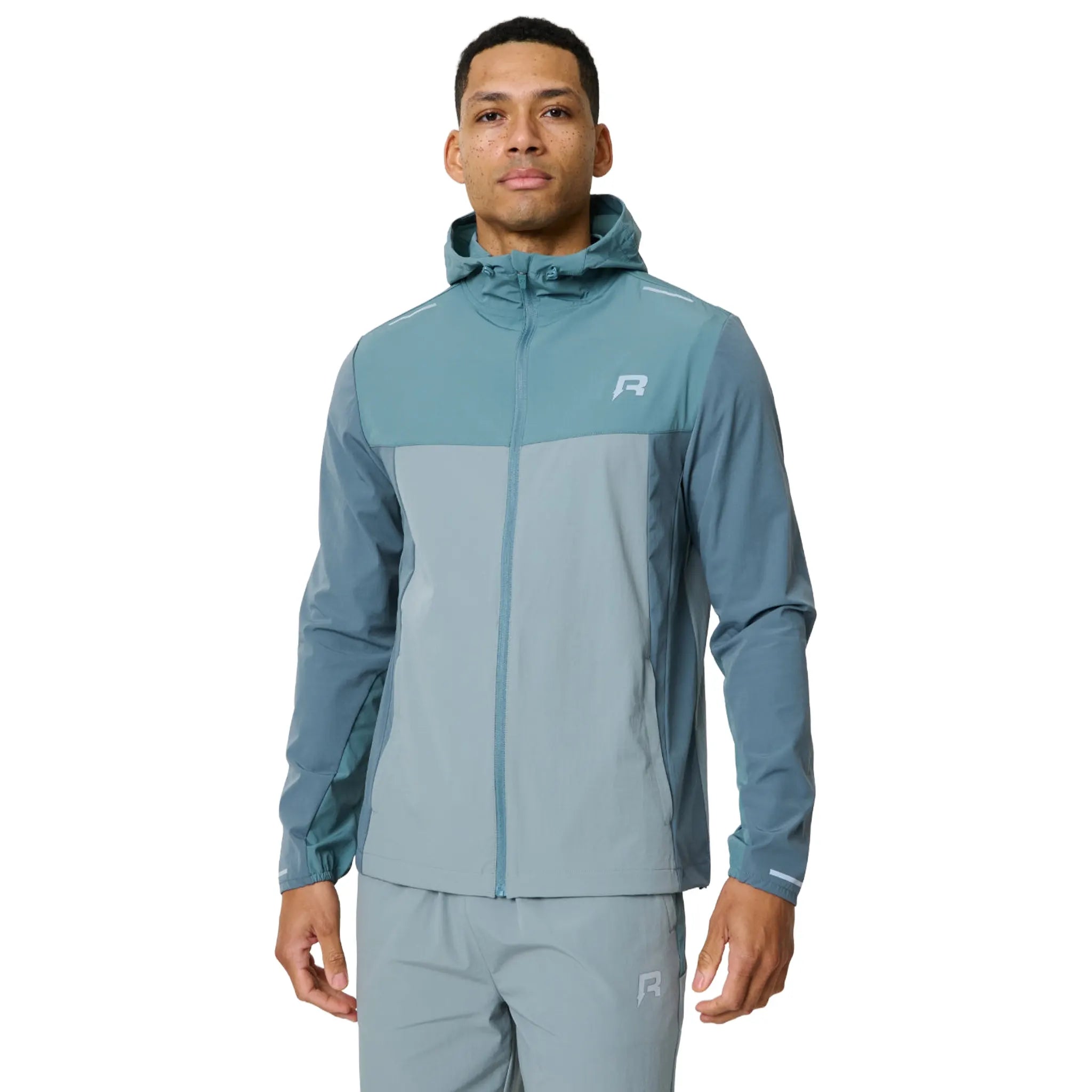 Front View of Reprimo Flight Tide Marble Windbreaker REP261-019