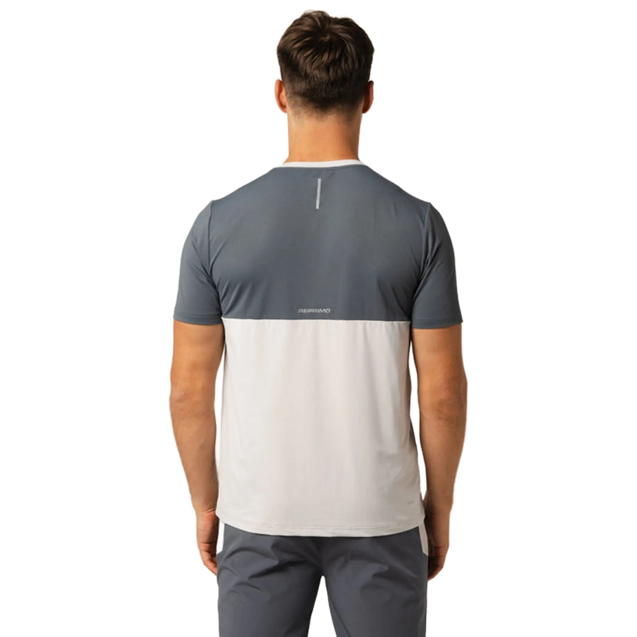 Back View of Reprimo Flight Turbulence Vapour Blue T-Shirt
