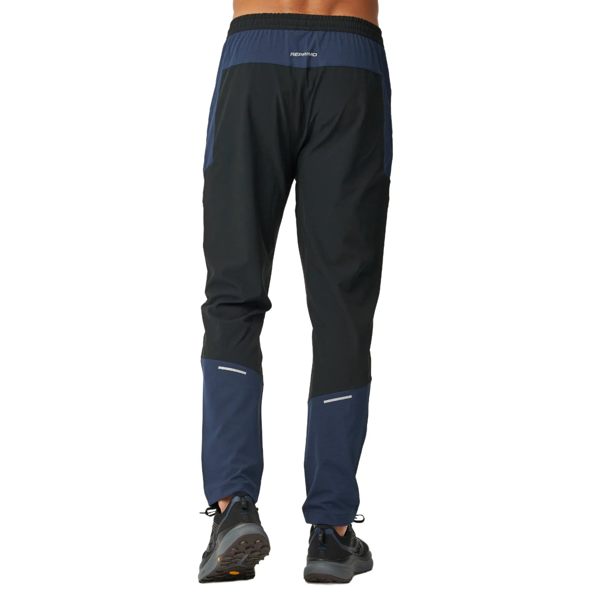 Back View of Reprimo Nova Black Navy Track Pants REP254-457