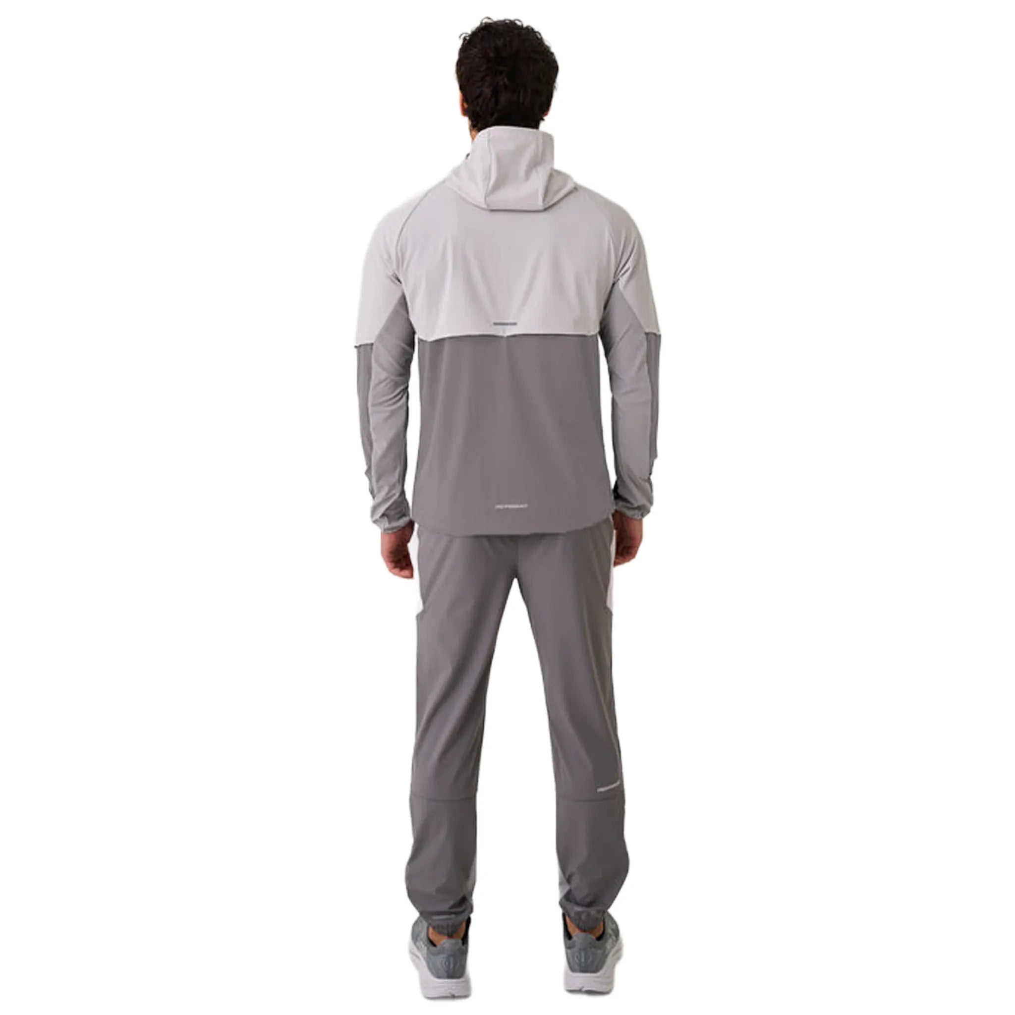 Back view of Reprimo Vortex Misty Grey Windbreaker