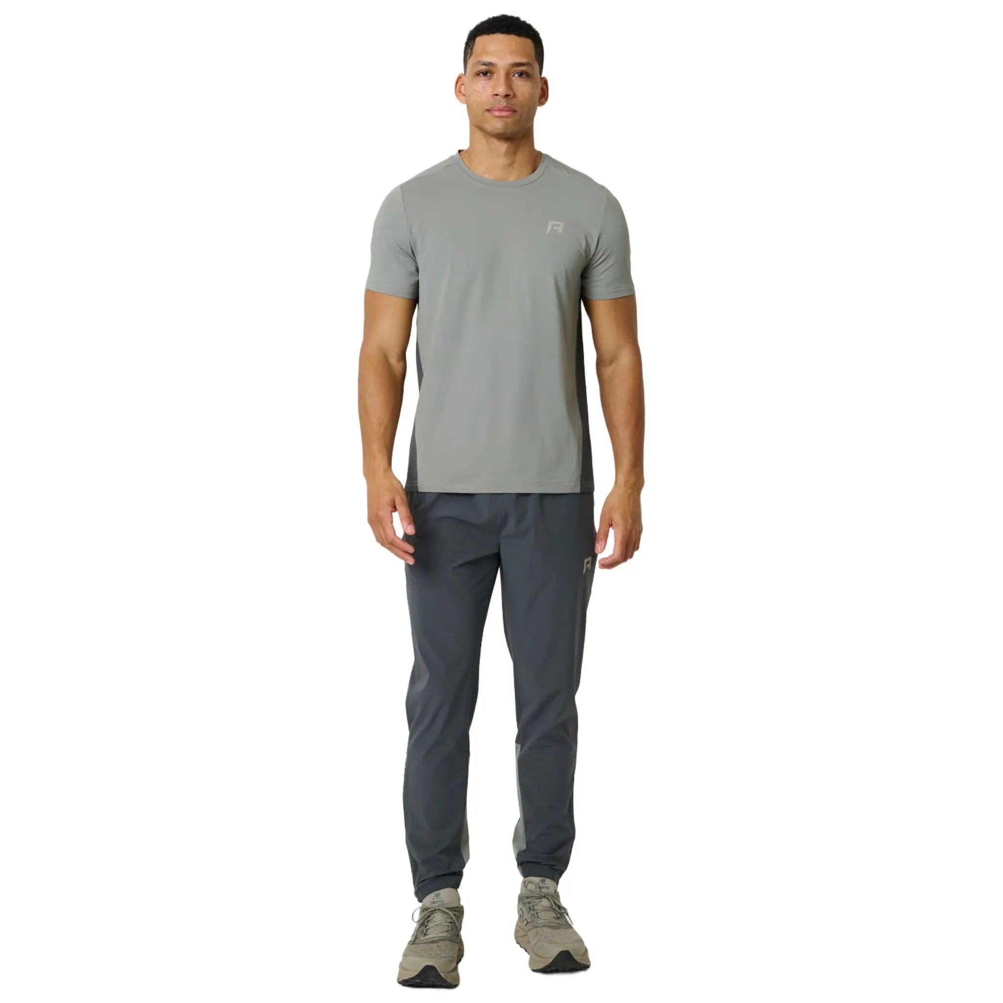 Front View of Reprimo Vortex Slate Faded Dune T-Shirt REP261-064