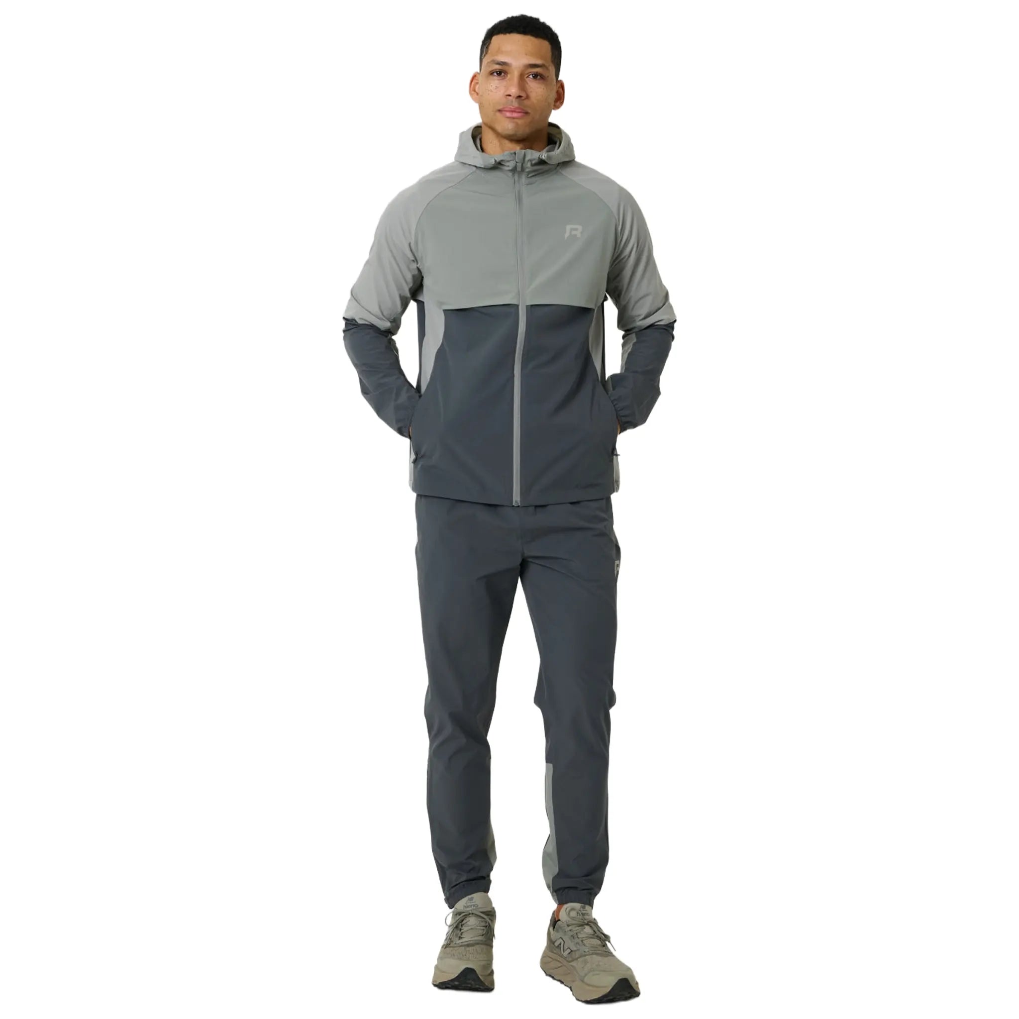 Model View of Reprimo Vortex Slate Faded Dune Track Pants REP261-070
