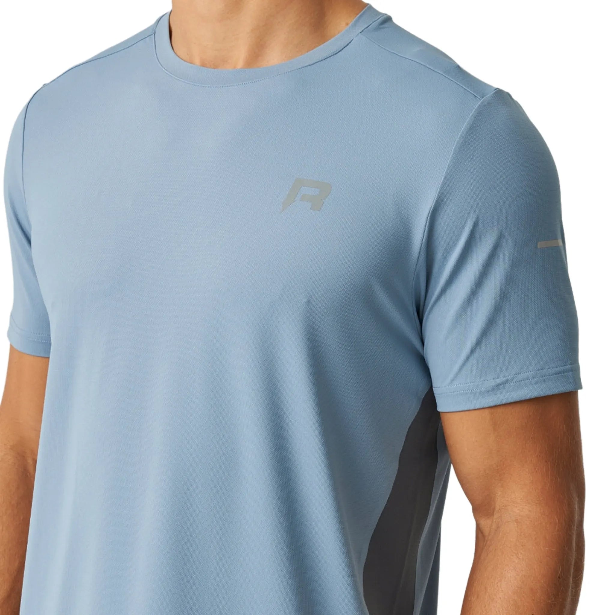 Detailed View of reprimo vortex turbulence dusky blue t shirt rep254-2