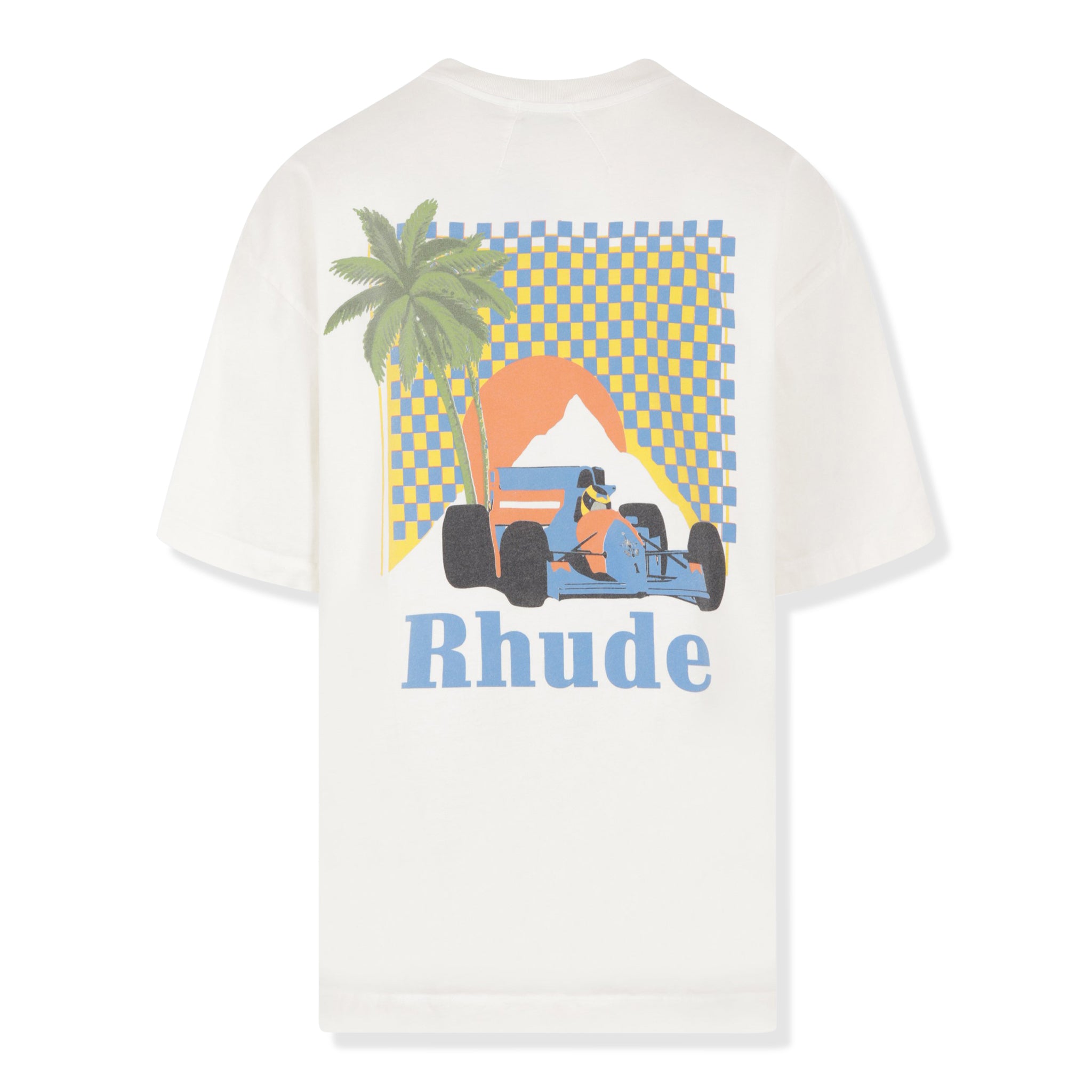 Preloved - Rhude Moonlight Tropics Print Oversized Vintage White T-Shirt