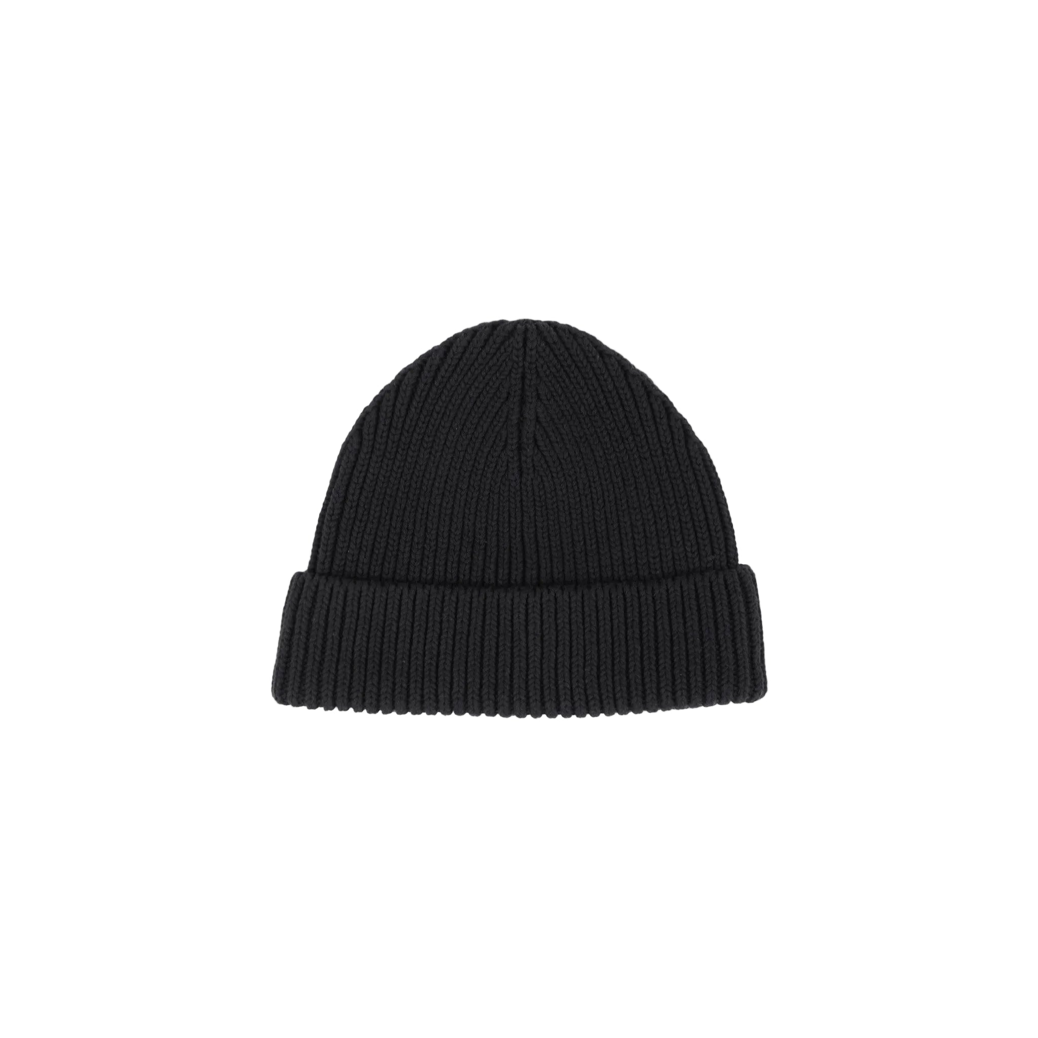 Front view of Destructive Ribbed Black Beanie