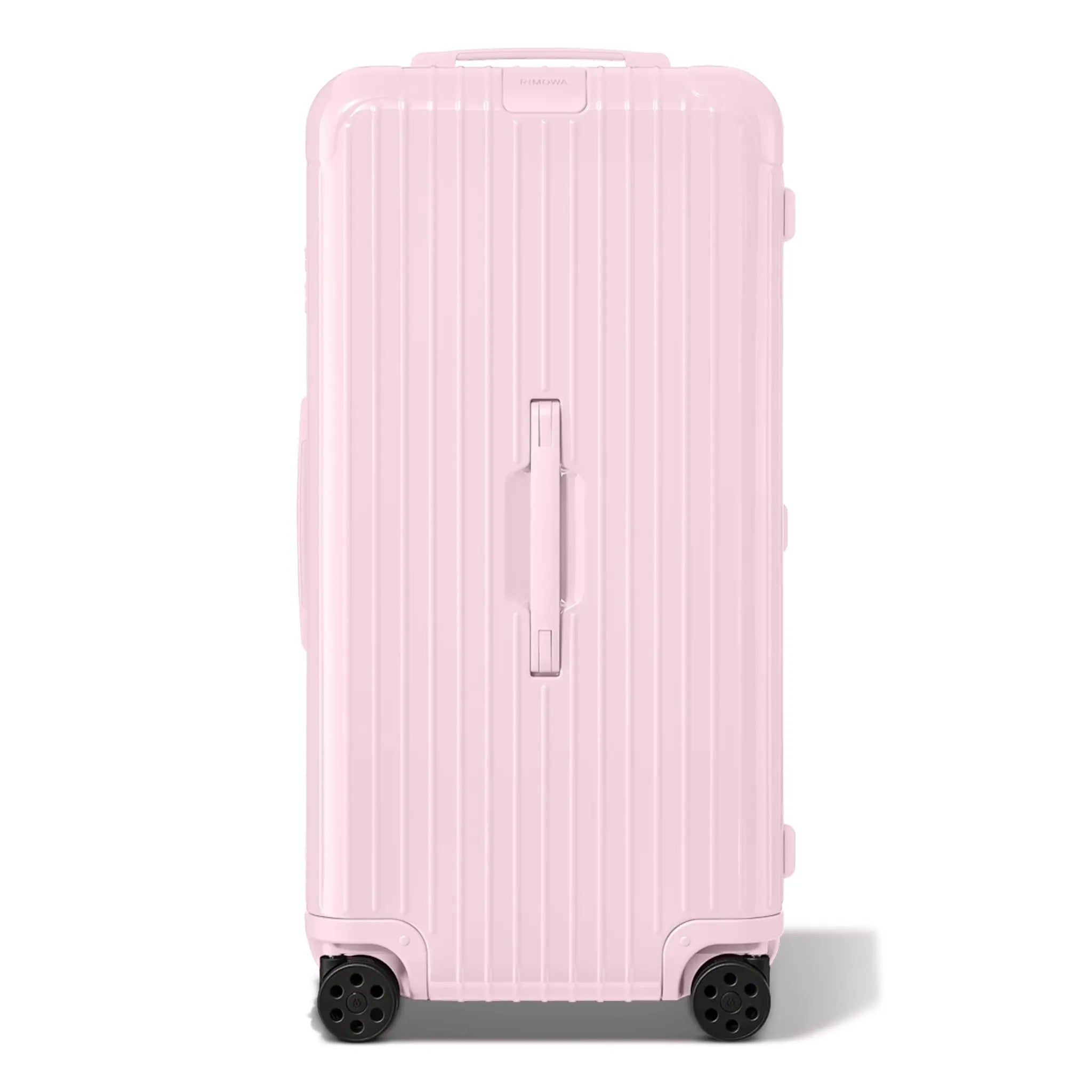 Front View of RIMOWA Essentials Gloss Ballerina Pink Trunk Plus Suitcase 83280751