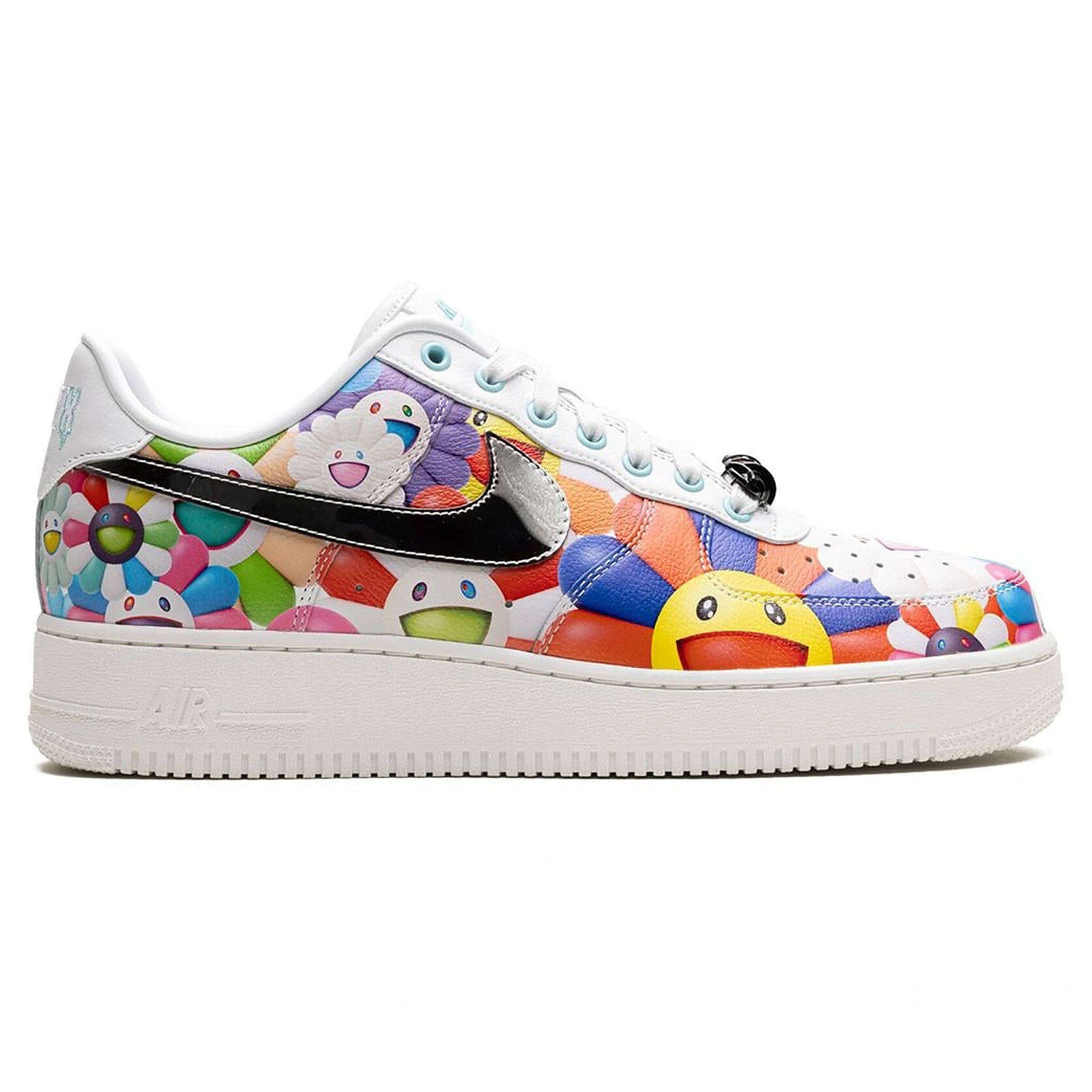 Side view of RTFKT x Takashi Murakami x Nike Air Force 1 Low Murakami Drip FQ4051-900
