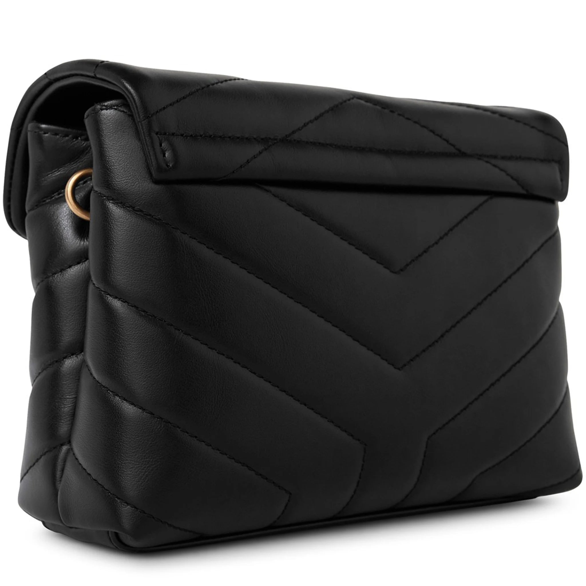 Saint Laurent Loulou Quilted Black Shoulder Bag