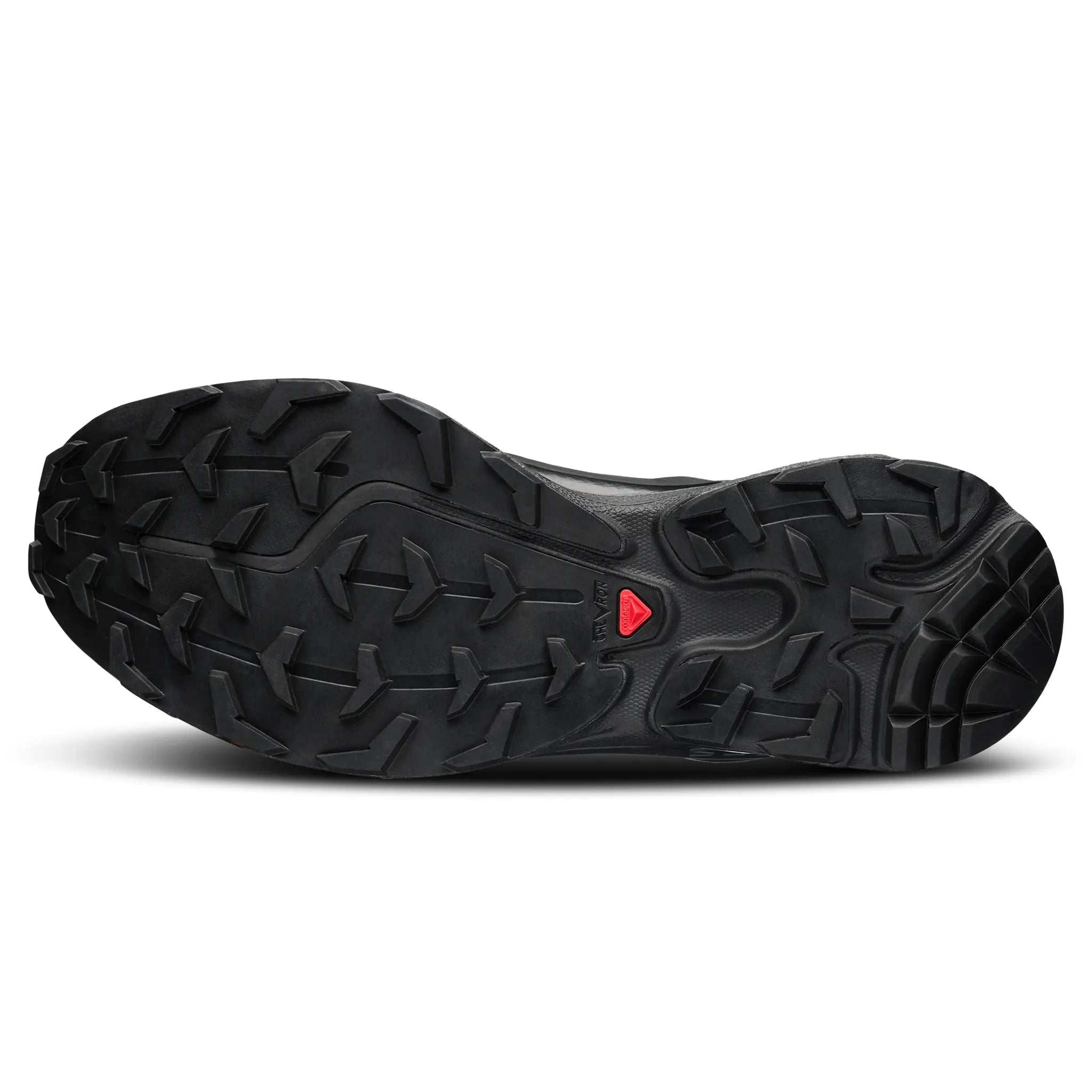 Sole View of Salomon XT-6 Advanced Black Sneaker L41086600
