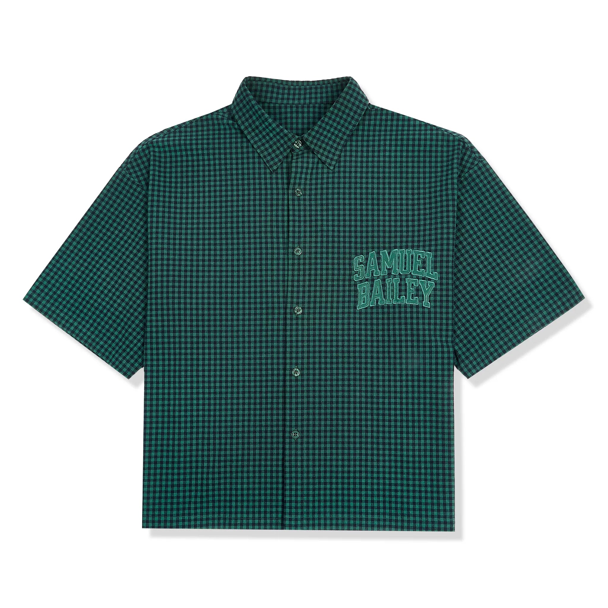 Front View of Samuel Bailey SB Studio Green Shirt 53474624766275