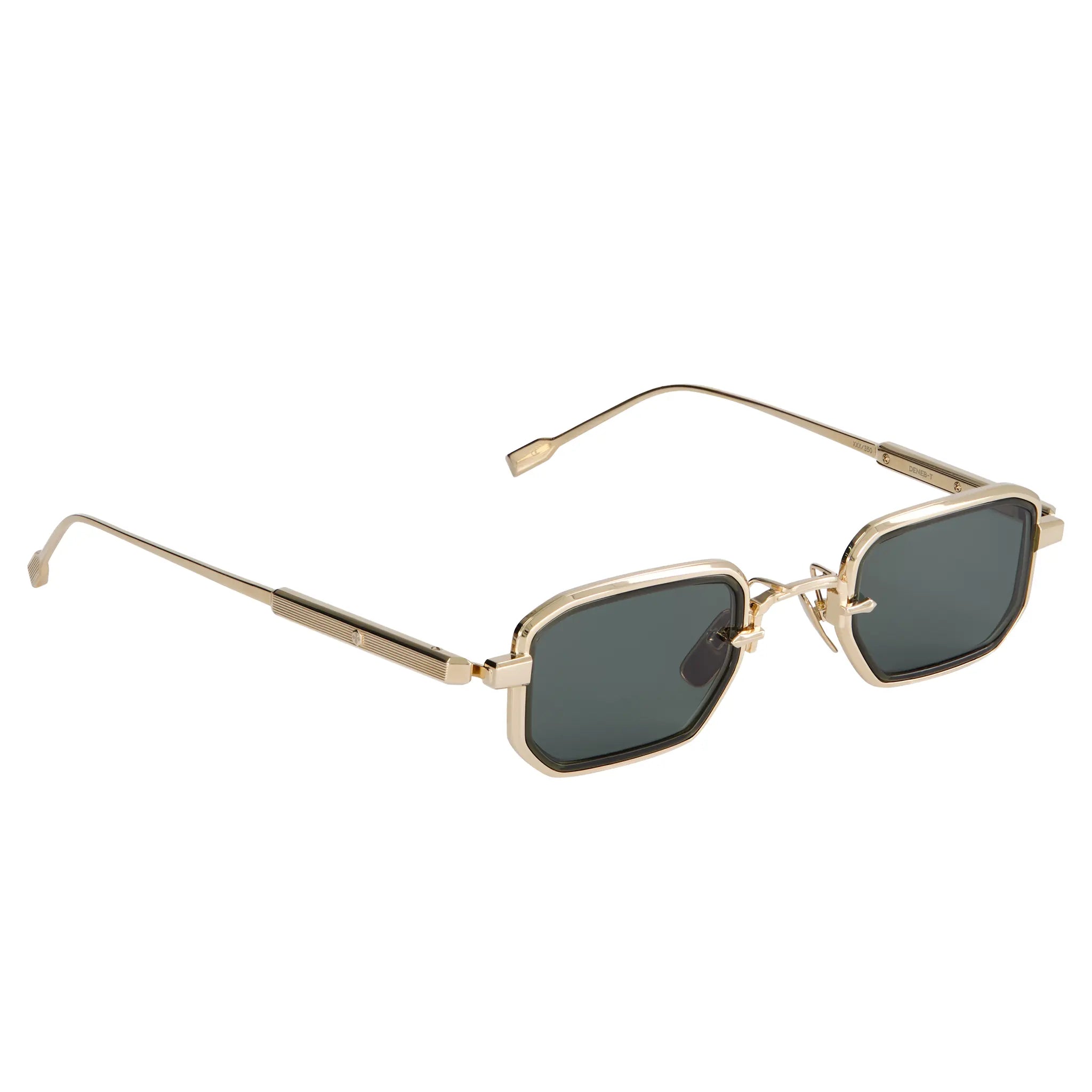 Front Side View of SATO Deneb-T Titanium Green Olive Sunglasses