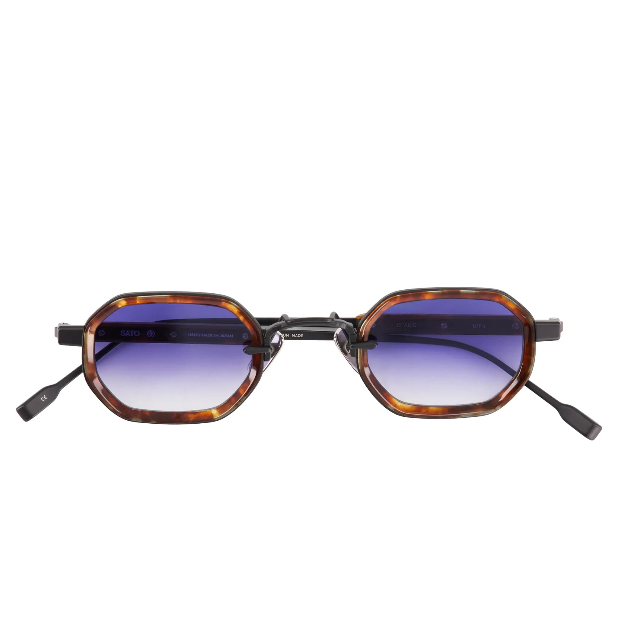 Front View of SATO Erakis Titanium Gradient Dark Blue Sunglasses