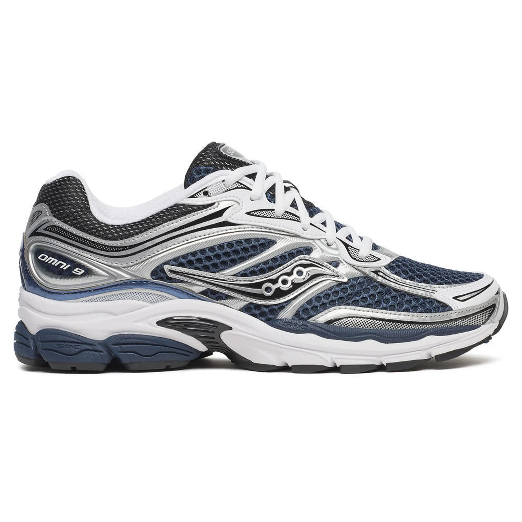 Side View of Saucony Pro Grid Omni 9 Deep Navy S70739-41