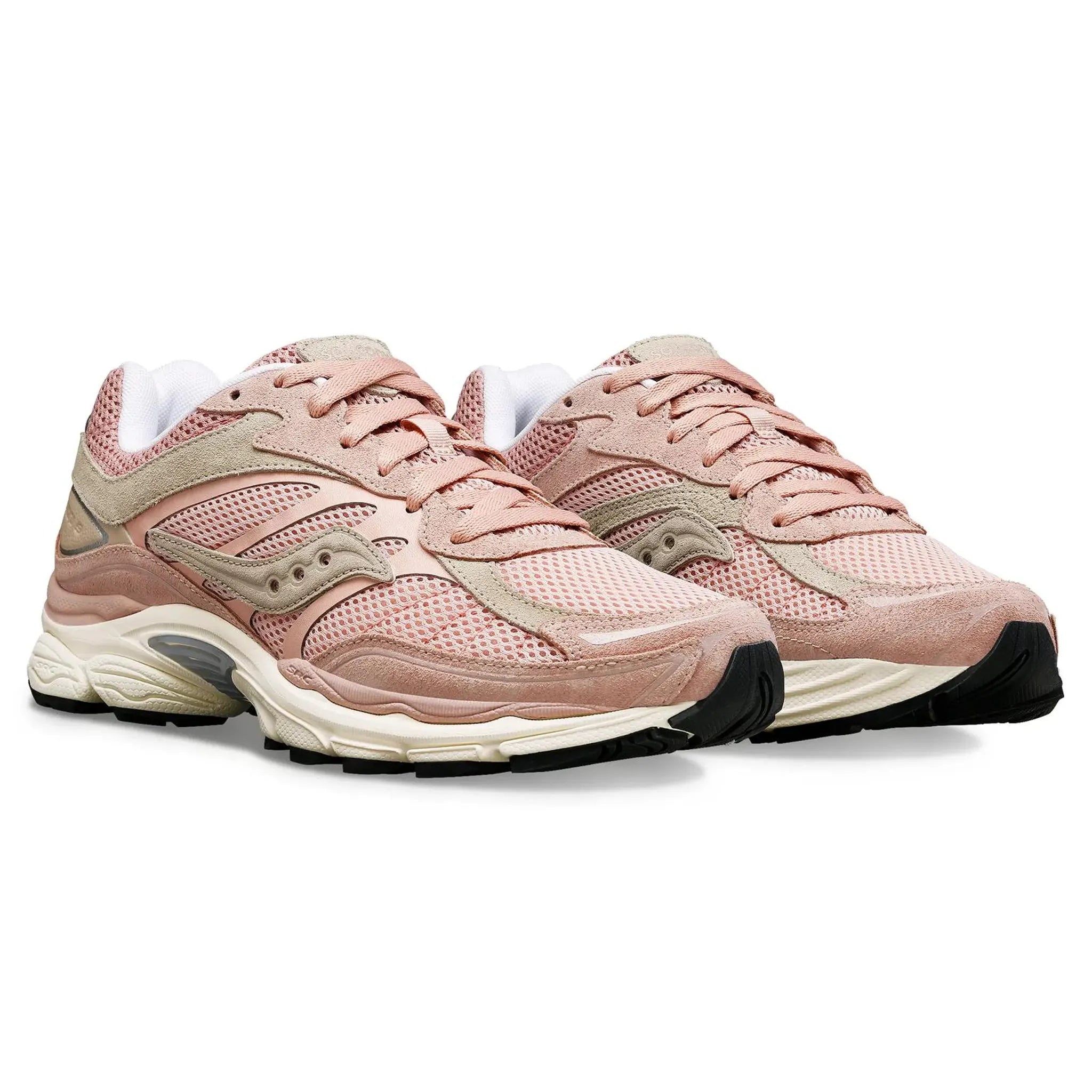 Front Side View of Saucony Progrid Omni 9 Pink Beige S70740-12