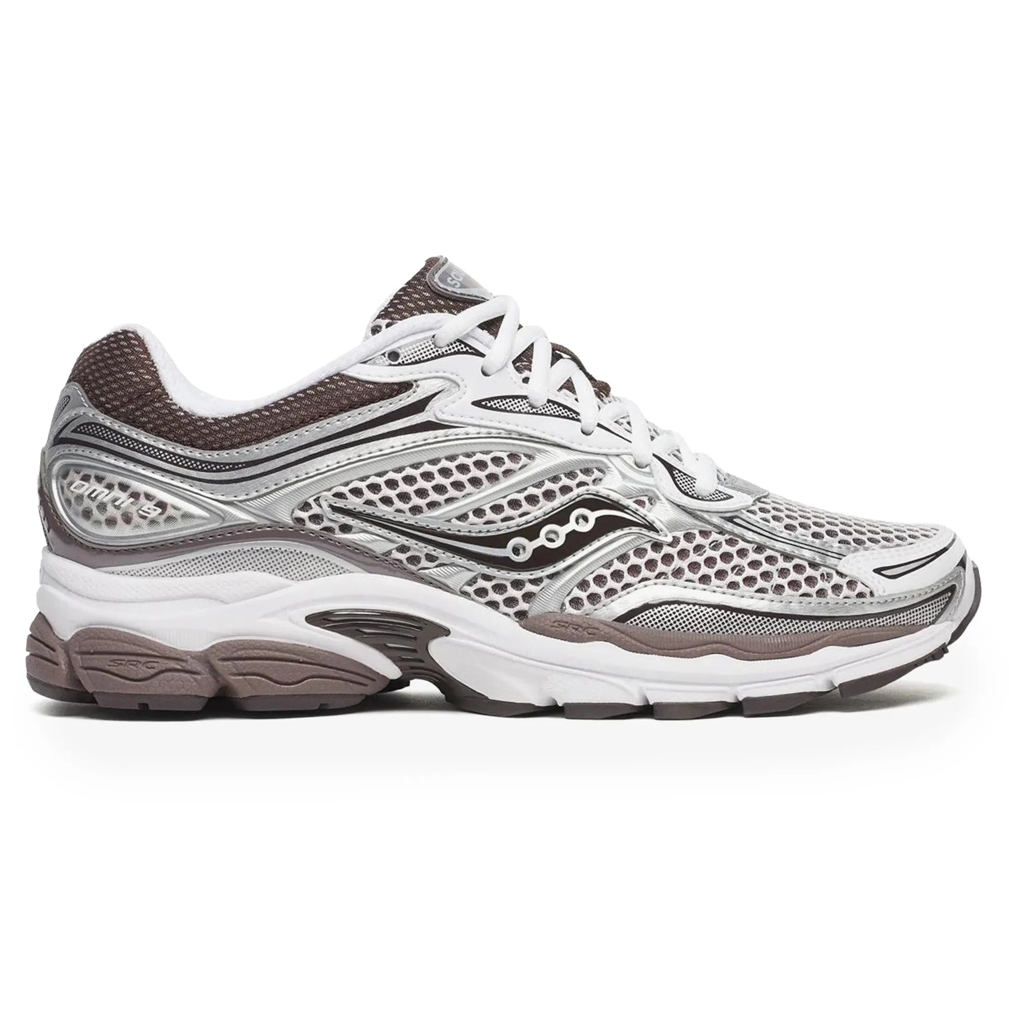 Side View of Saucony Progrid Omni 9 Silver Brown S70739-57