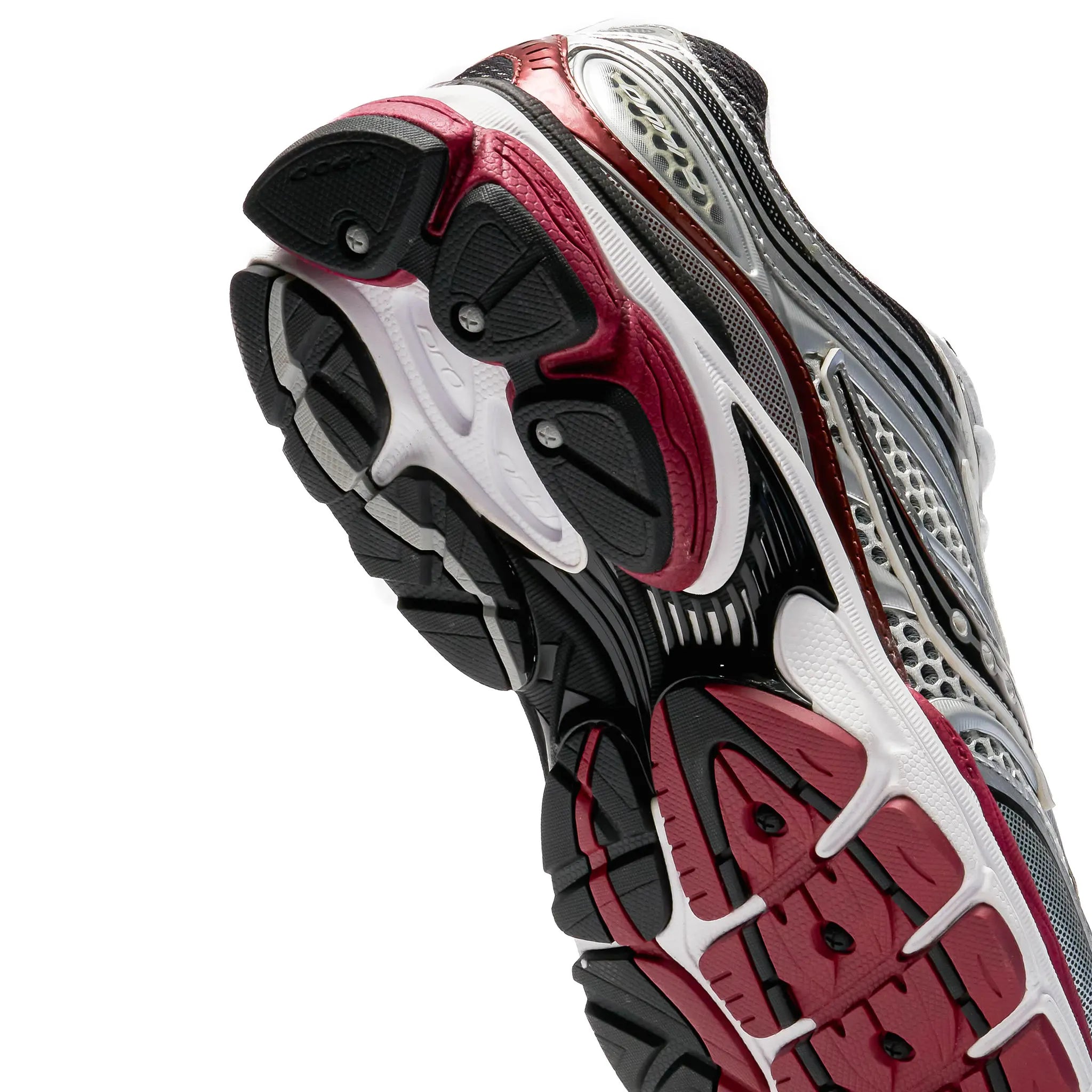Sole View of Saucony Progrid Omni 9 Silver Red S70739-1