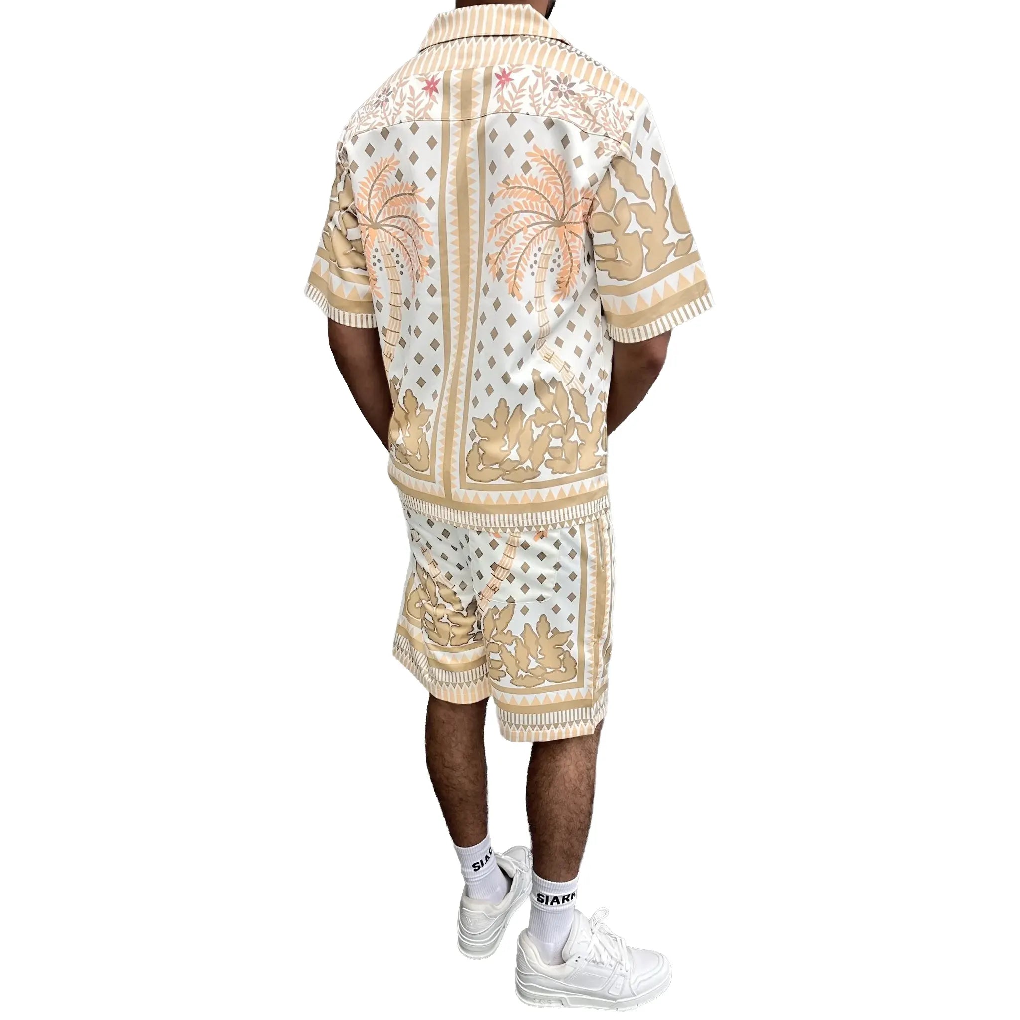 Back Full View of SIARR Beefa Beige Shirt