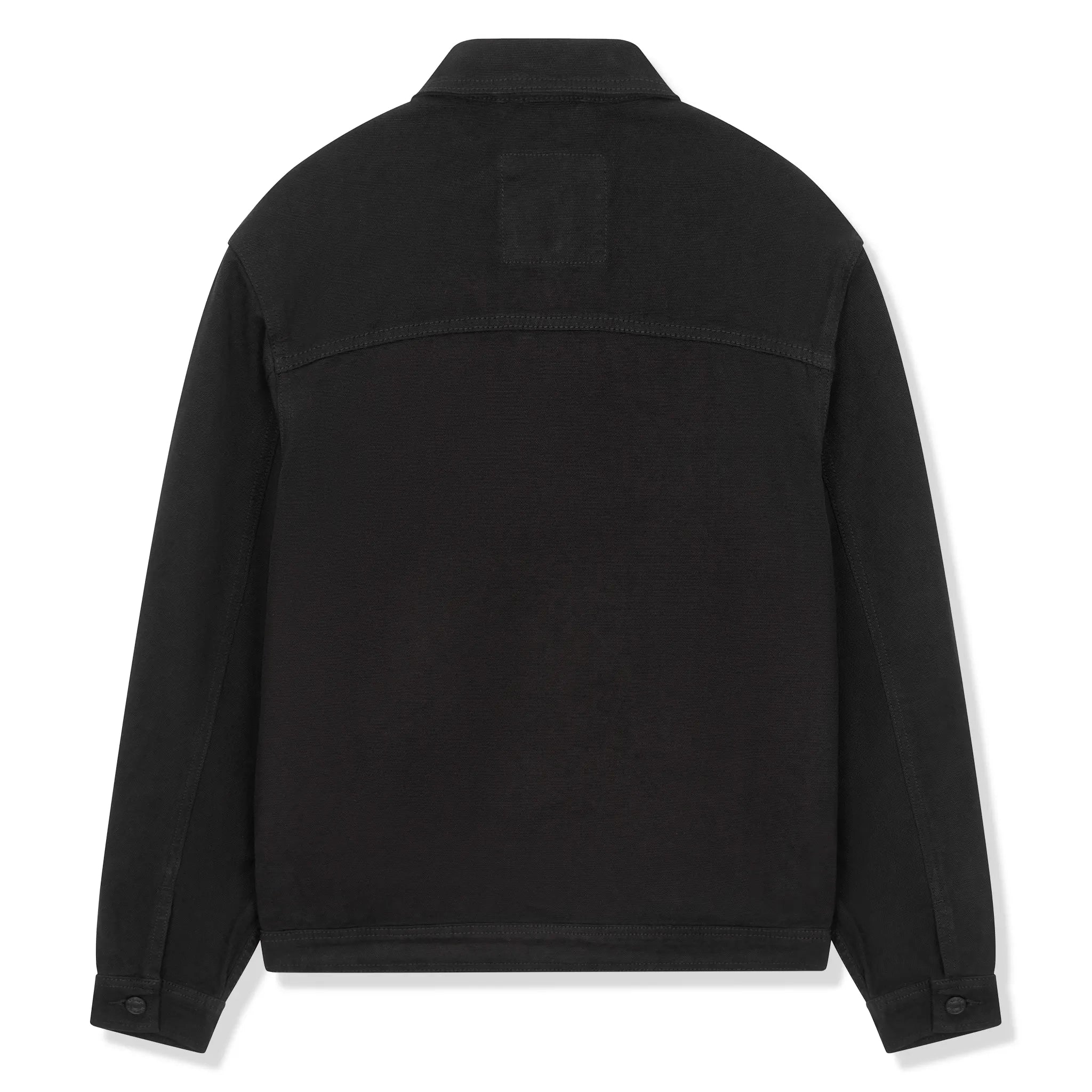 Back view of SIARR Black Denim Jacket & Cargo Pants