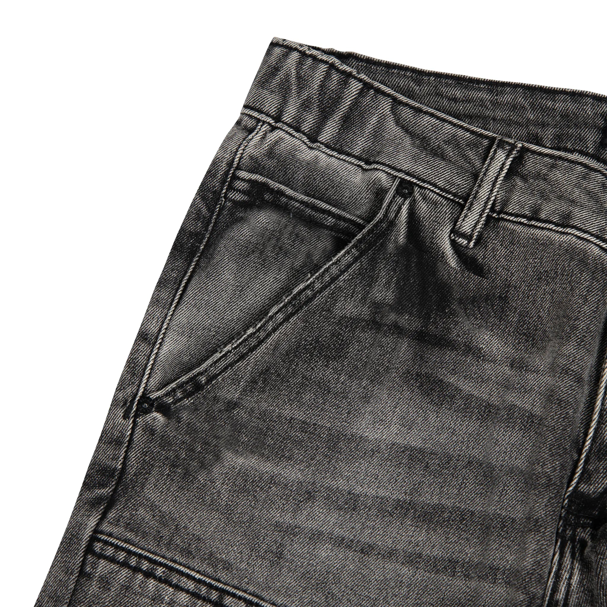 Corner view of SIARR Carpenter Jeans Dark Grey
