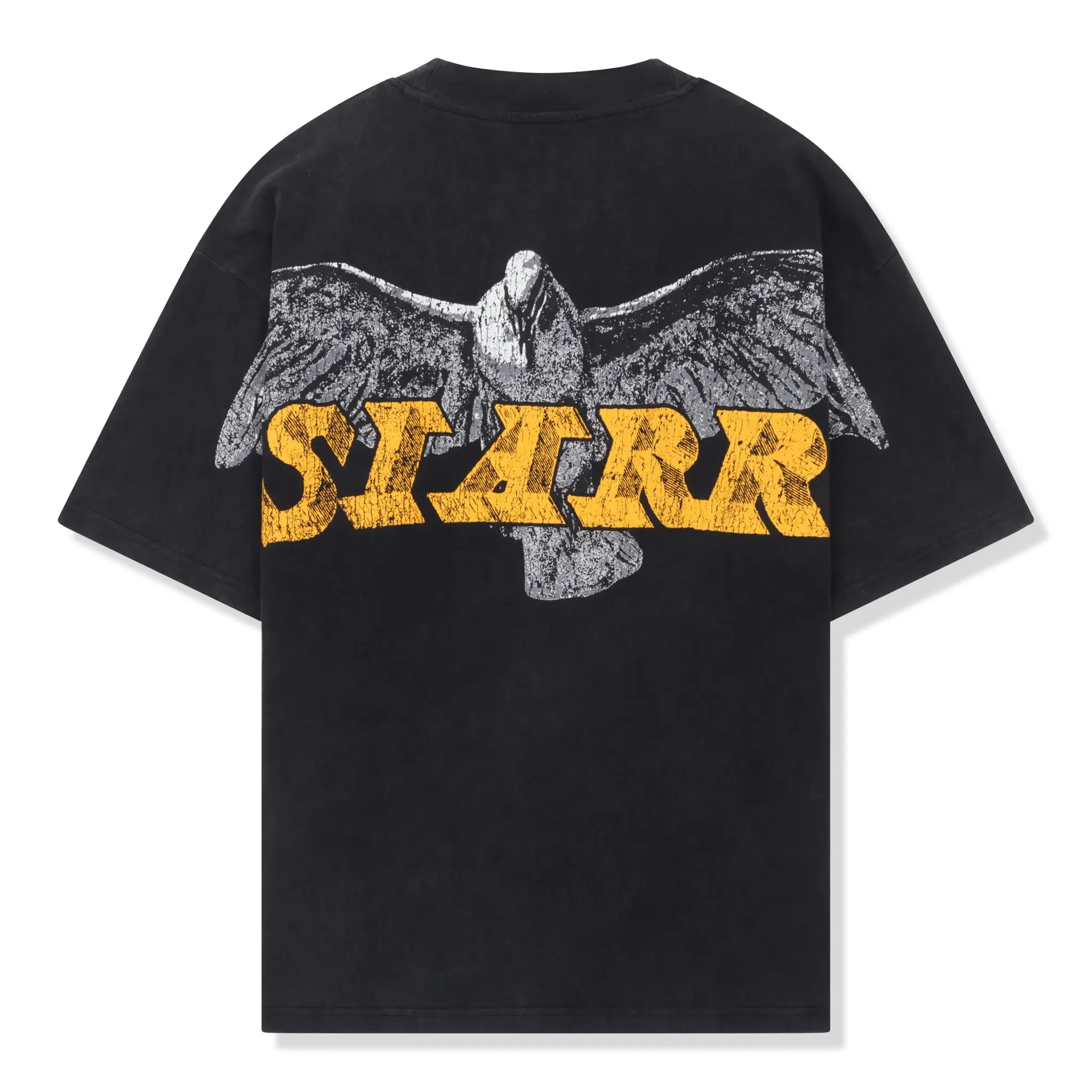 Back View of SIARR Eagle Vintage Black T-Shirt