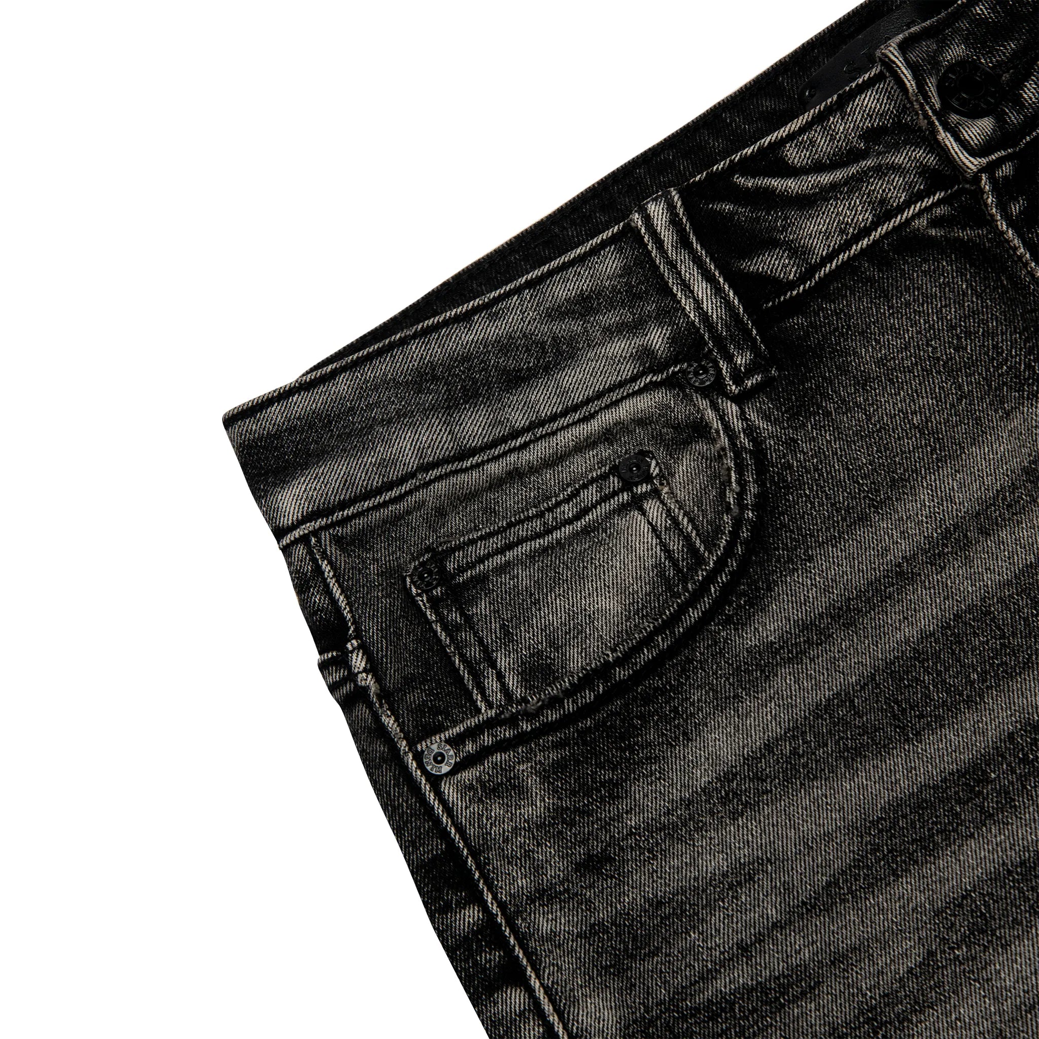 Close up of SIARR Flared Jeans Dark Grey