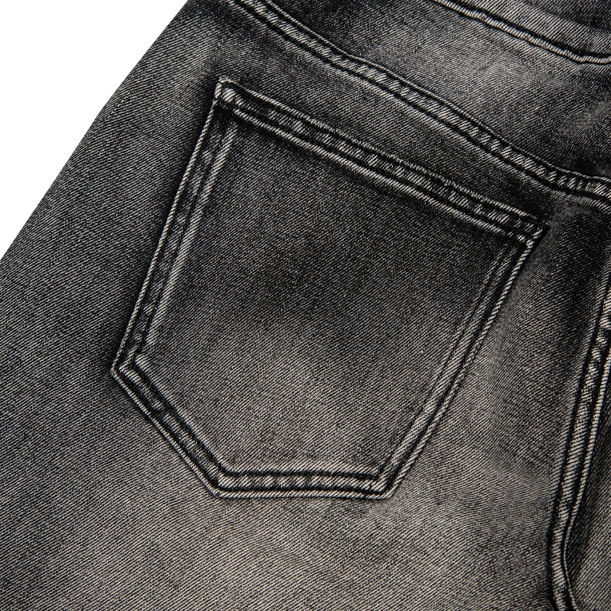 Close up of SIARR Flared Jeans Dark Grey