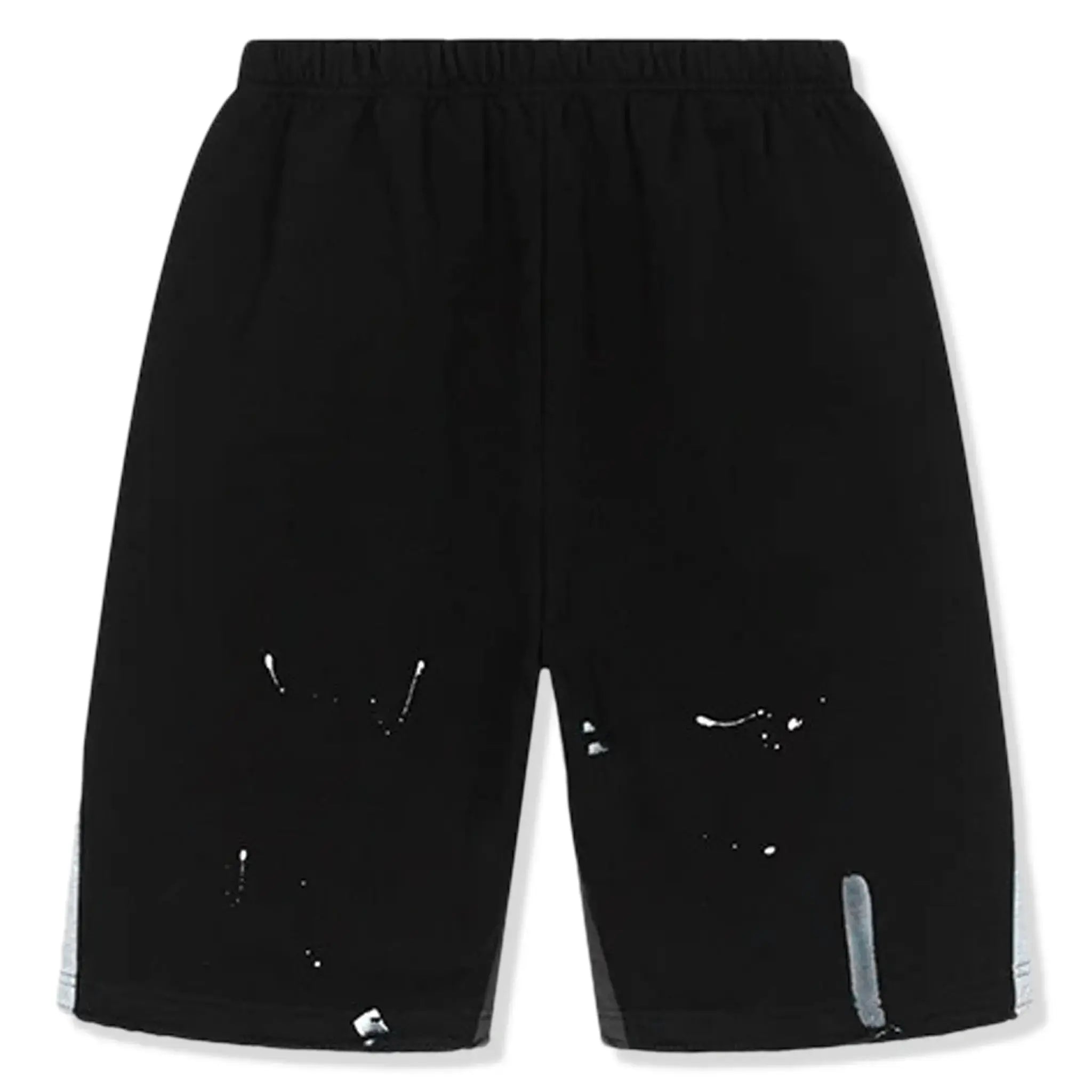 Back view of SIARR Paint Shorts Black