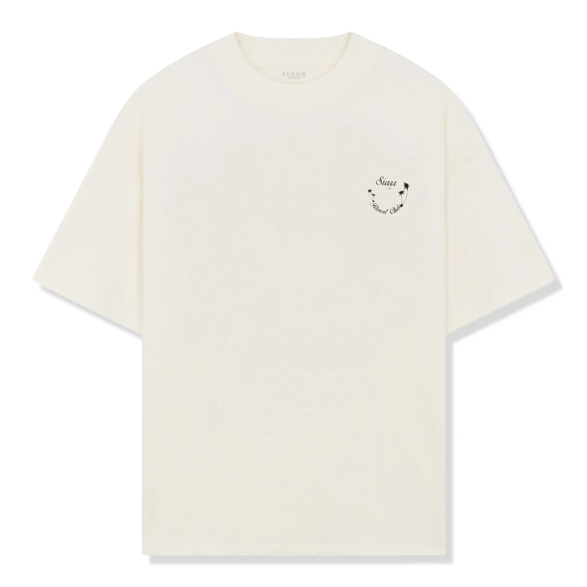 Front view of SIARR Resort Off White T Shirt