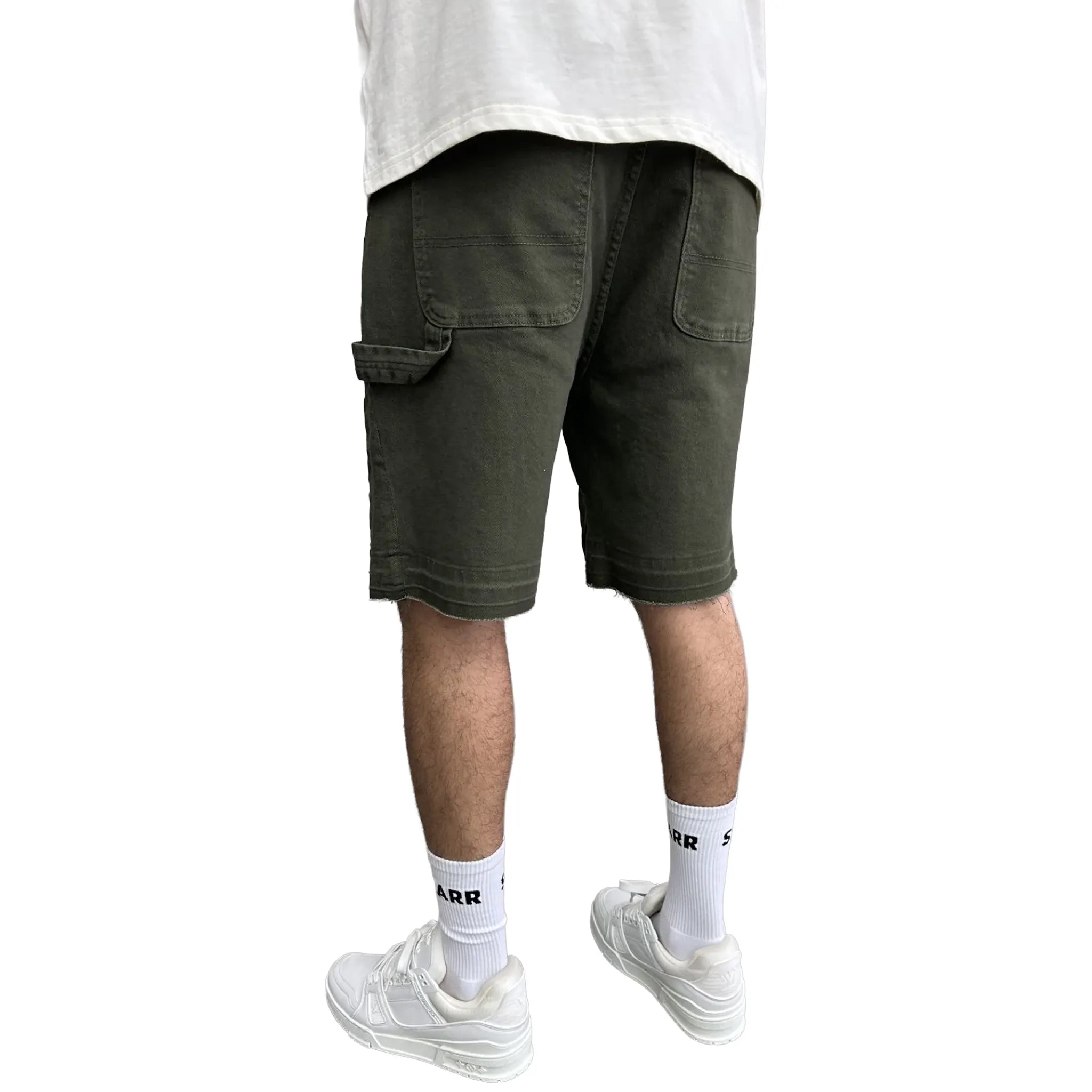 Back View Of SIARR Rio Green Shorts