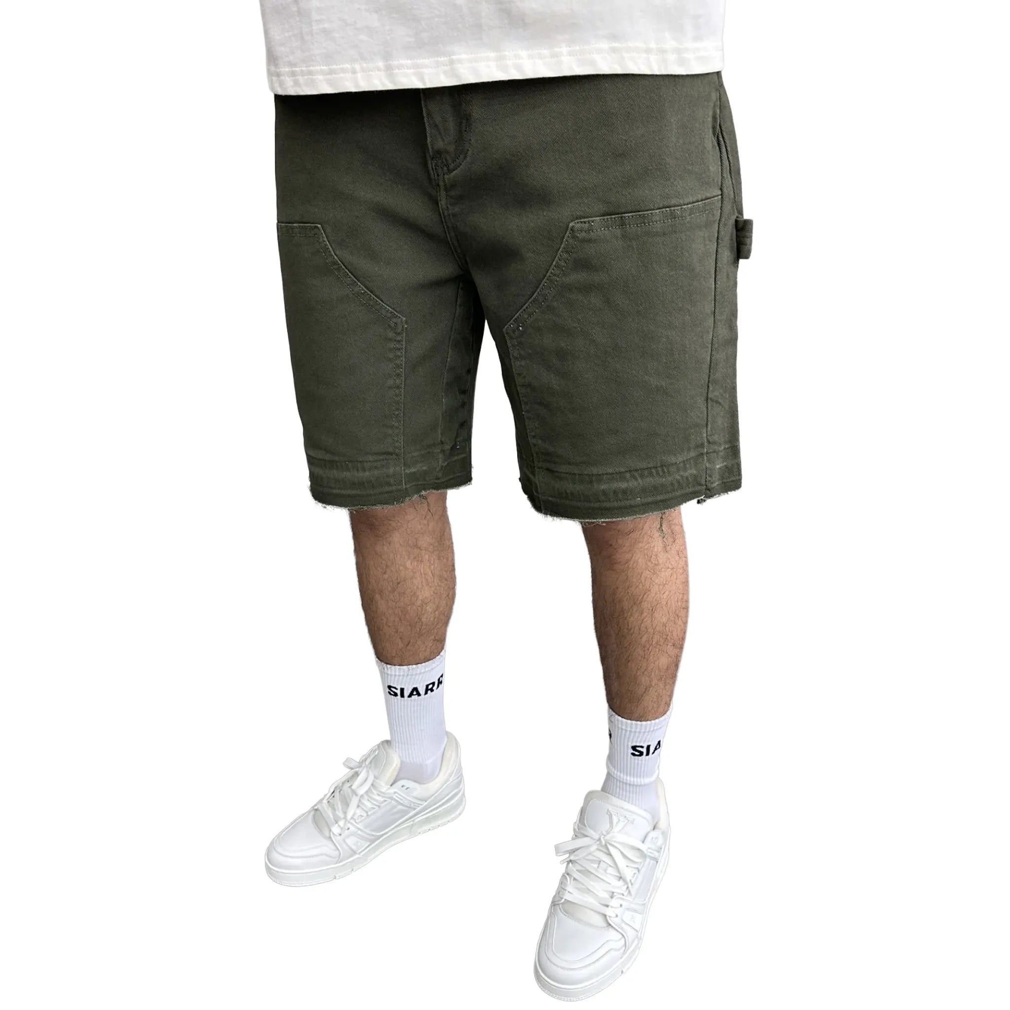 Front side View of SIARR Rio Green Shorts