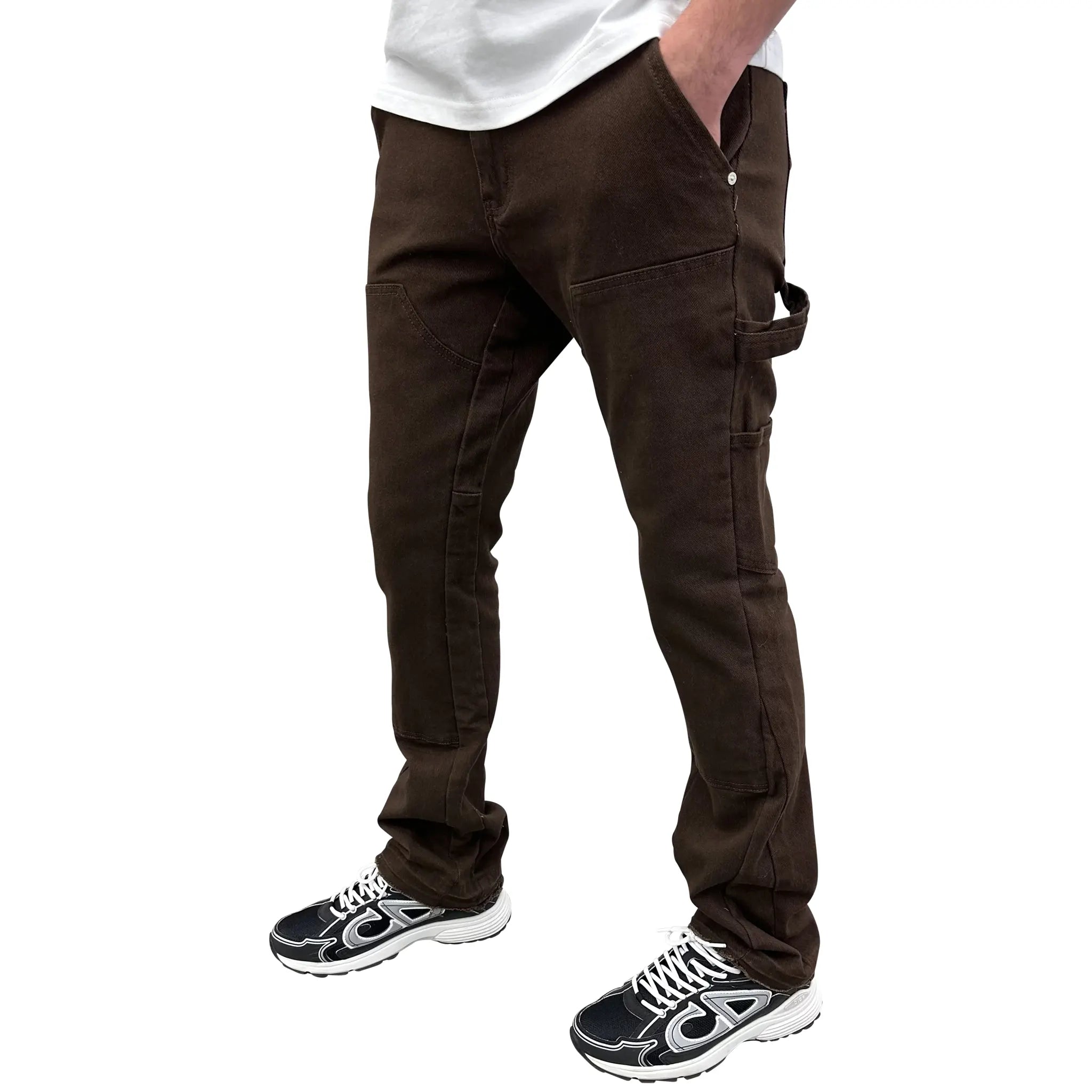 Model side view of SIARR Rio Jeans Brown