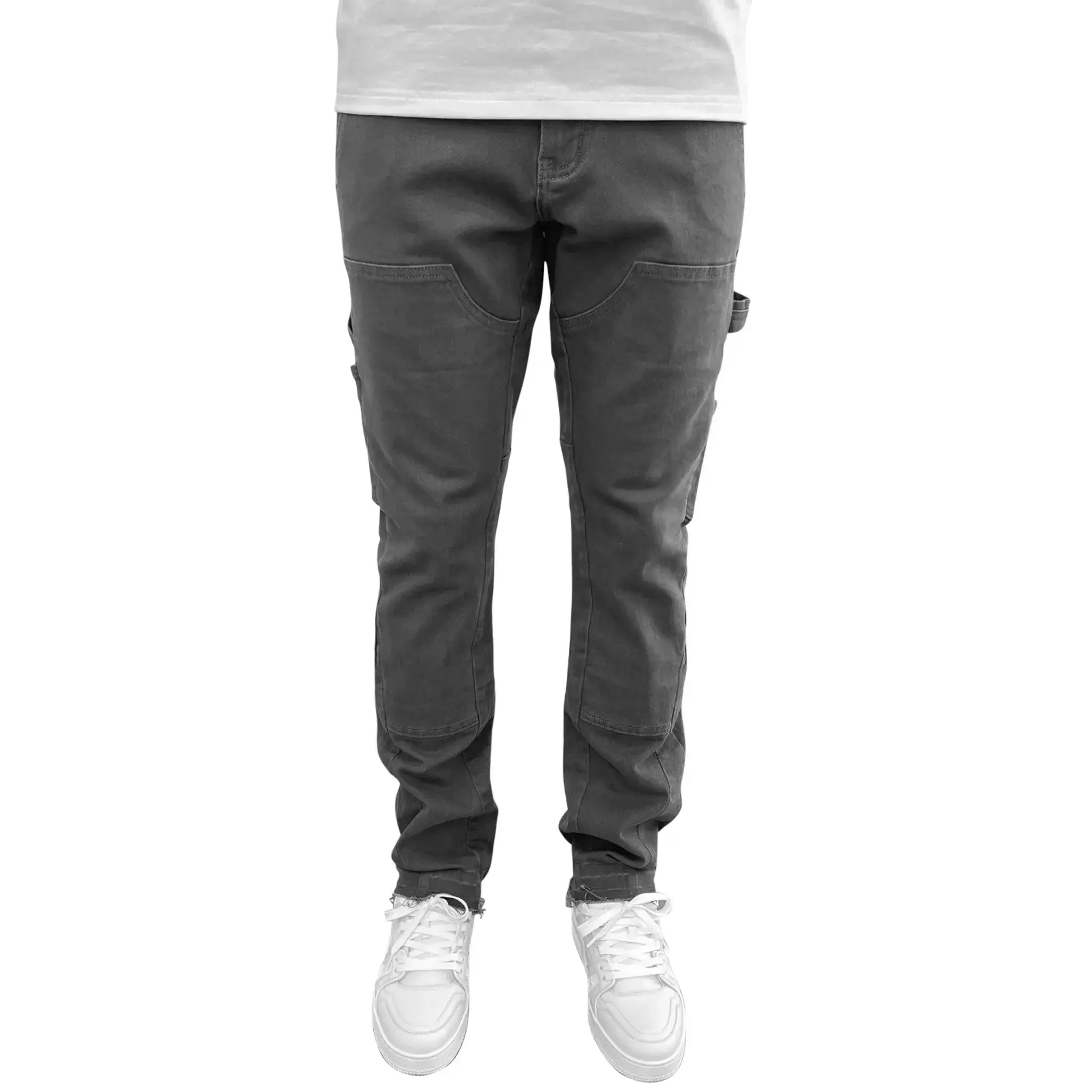 Model front view of SIARR Rio Jeans Grey