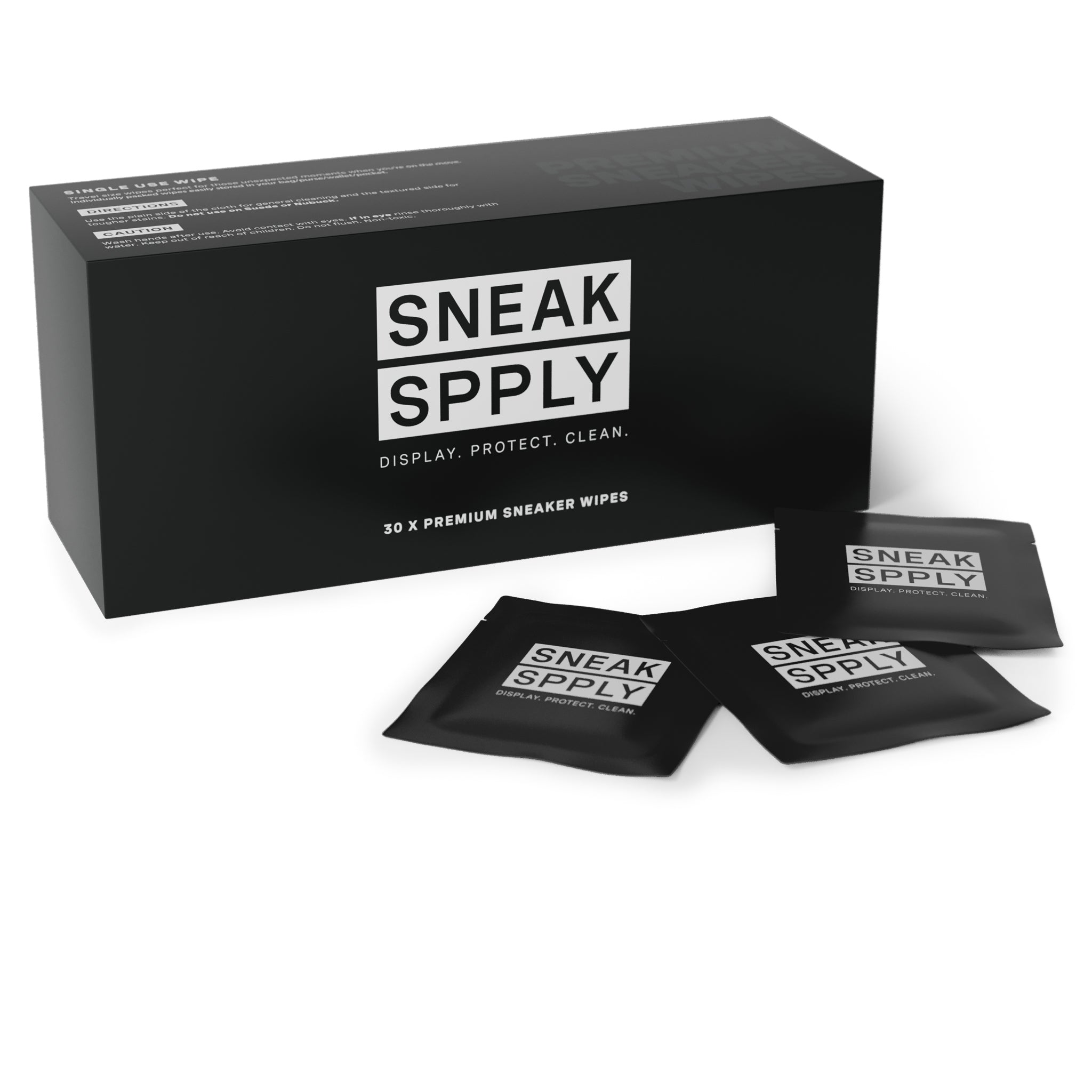 front view of Sneak Spply Premium Sneaker Wipes - 30 Pack