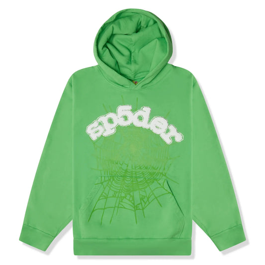 Sp5der Web Slime Green Hoodie