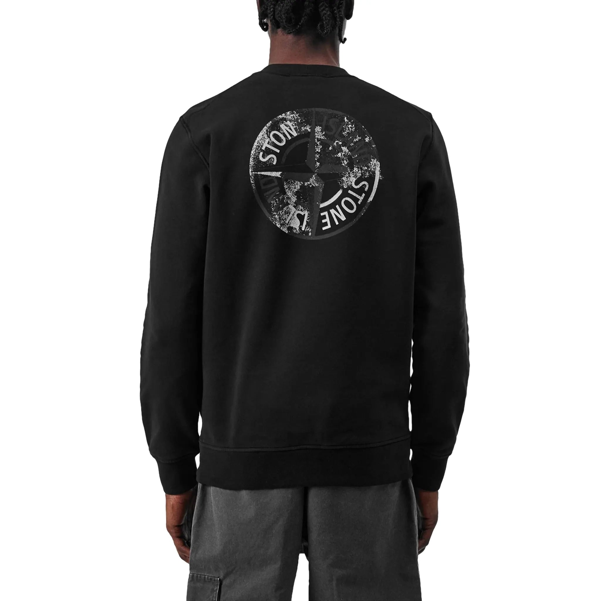 Stone Island Dial Logo Black Sweatshirt