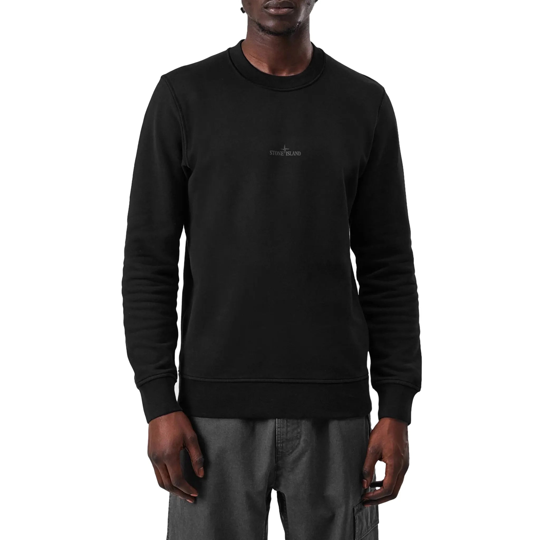 Stone Island Dial Logo Black Sweatshirt