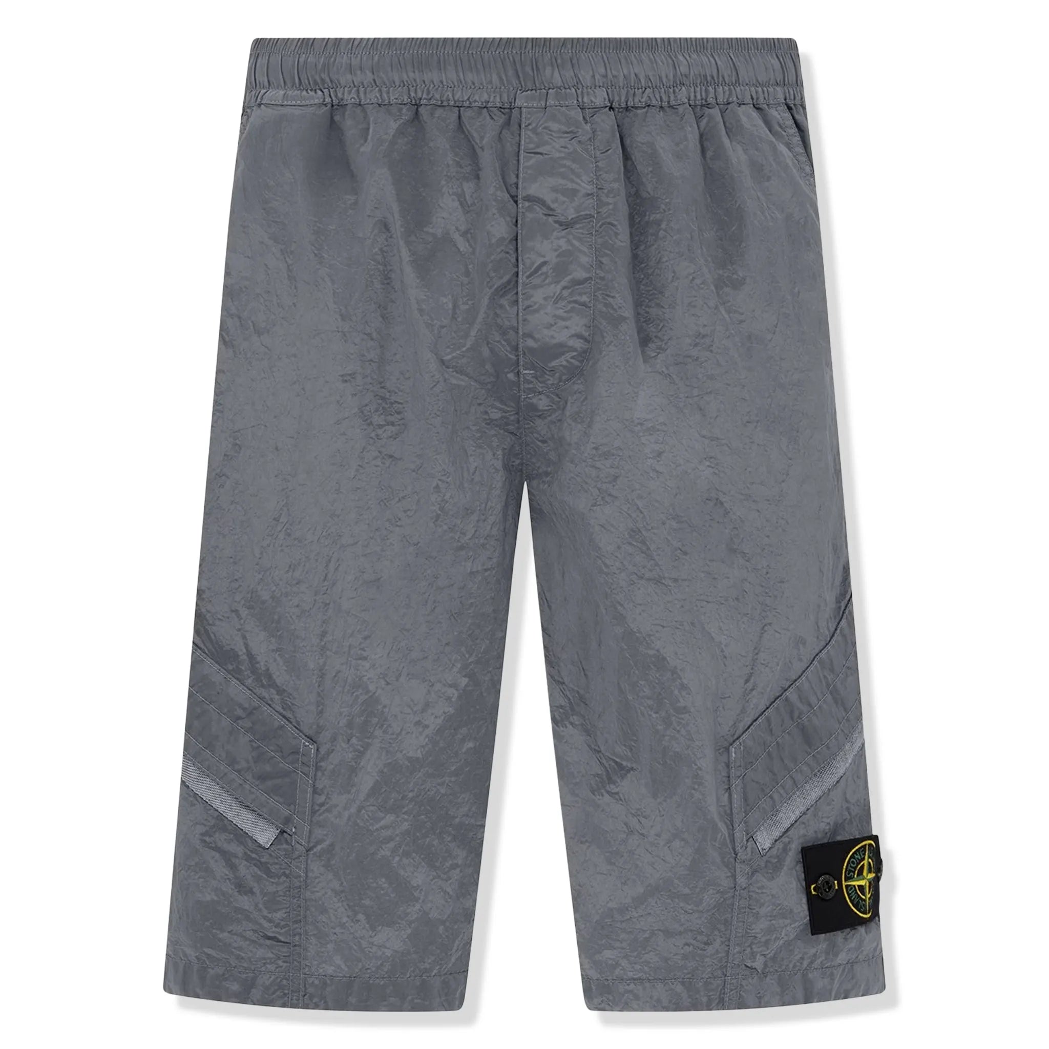 Front view of Stone Island Nylon Metal Grey Shorts