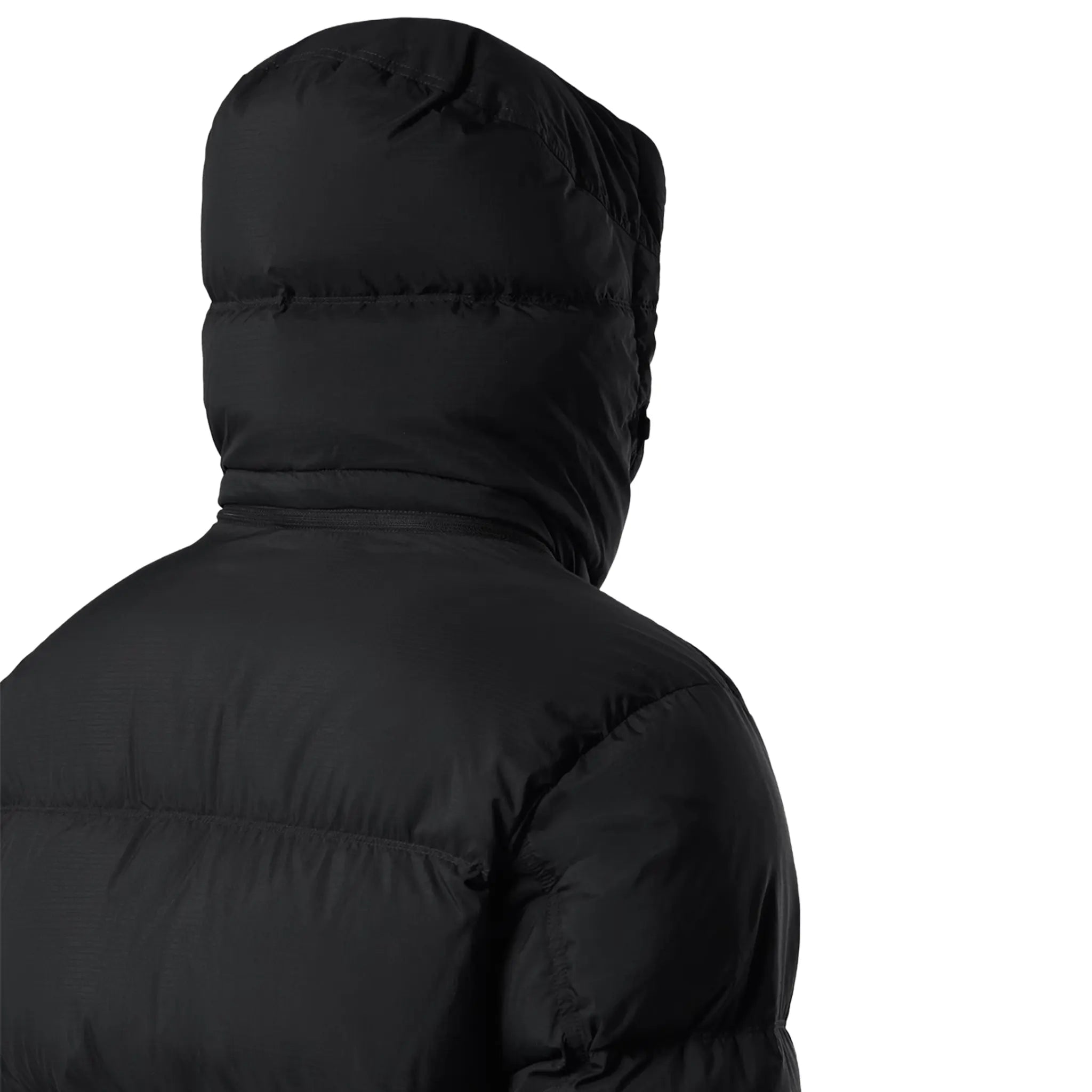 Detail view of Stone Island Ripstop Cordura Black Puffer Jacket