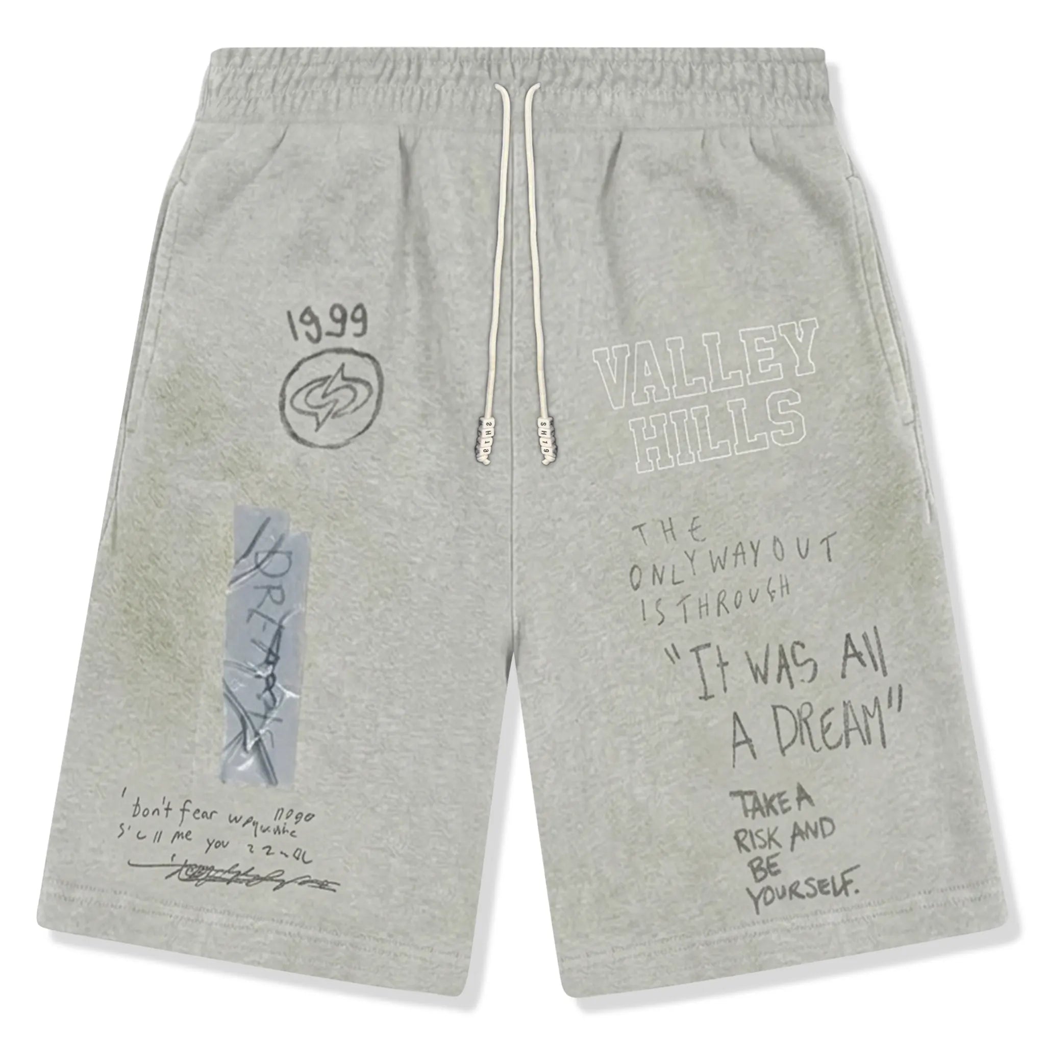 Front View of Suavo London Velley Hills Grey Shorts