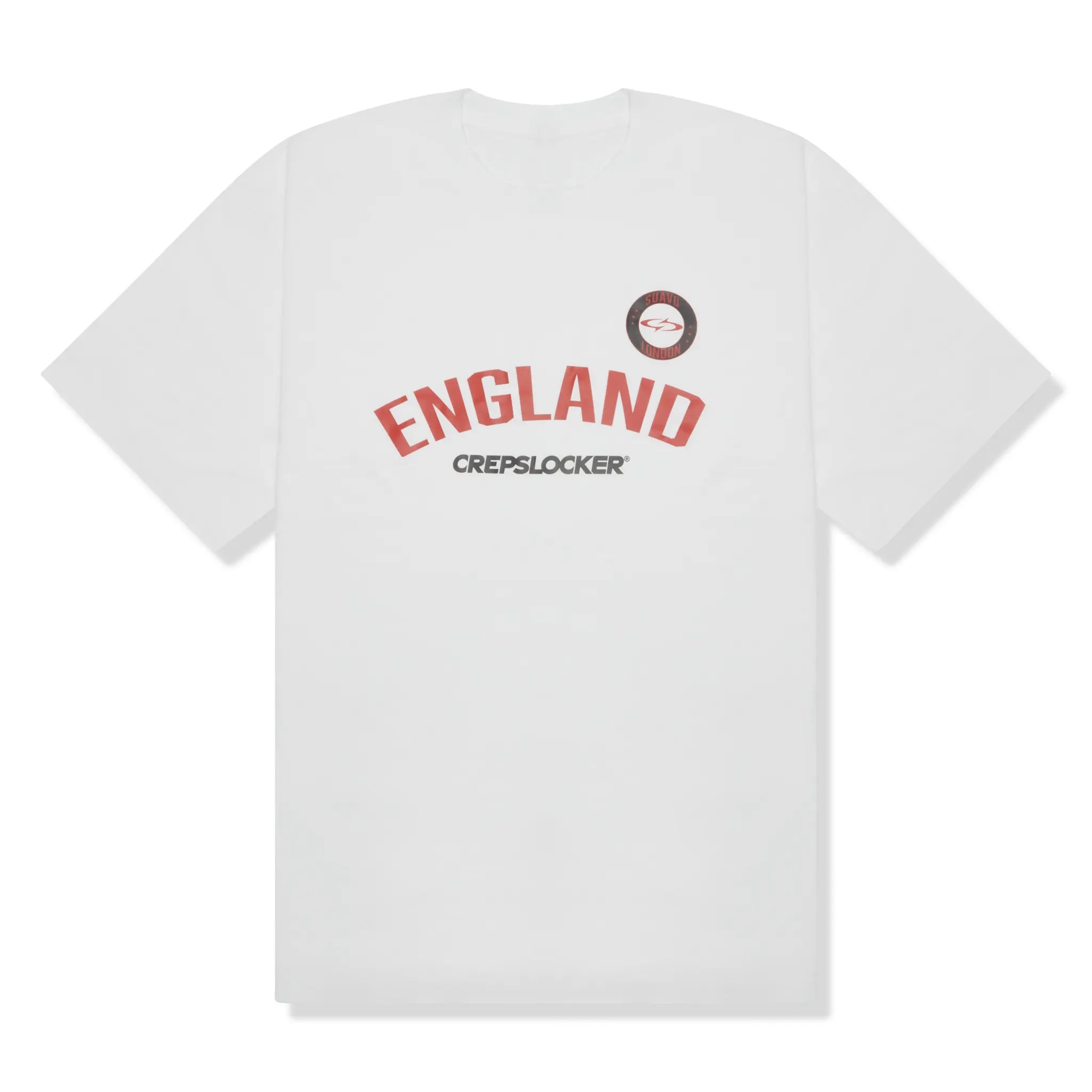 Front View of Suavo London x Crepslocker England T-Shirt
